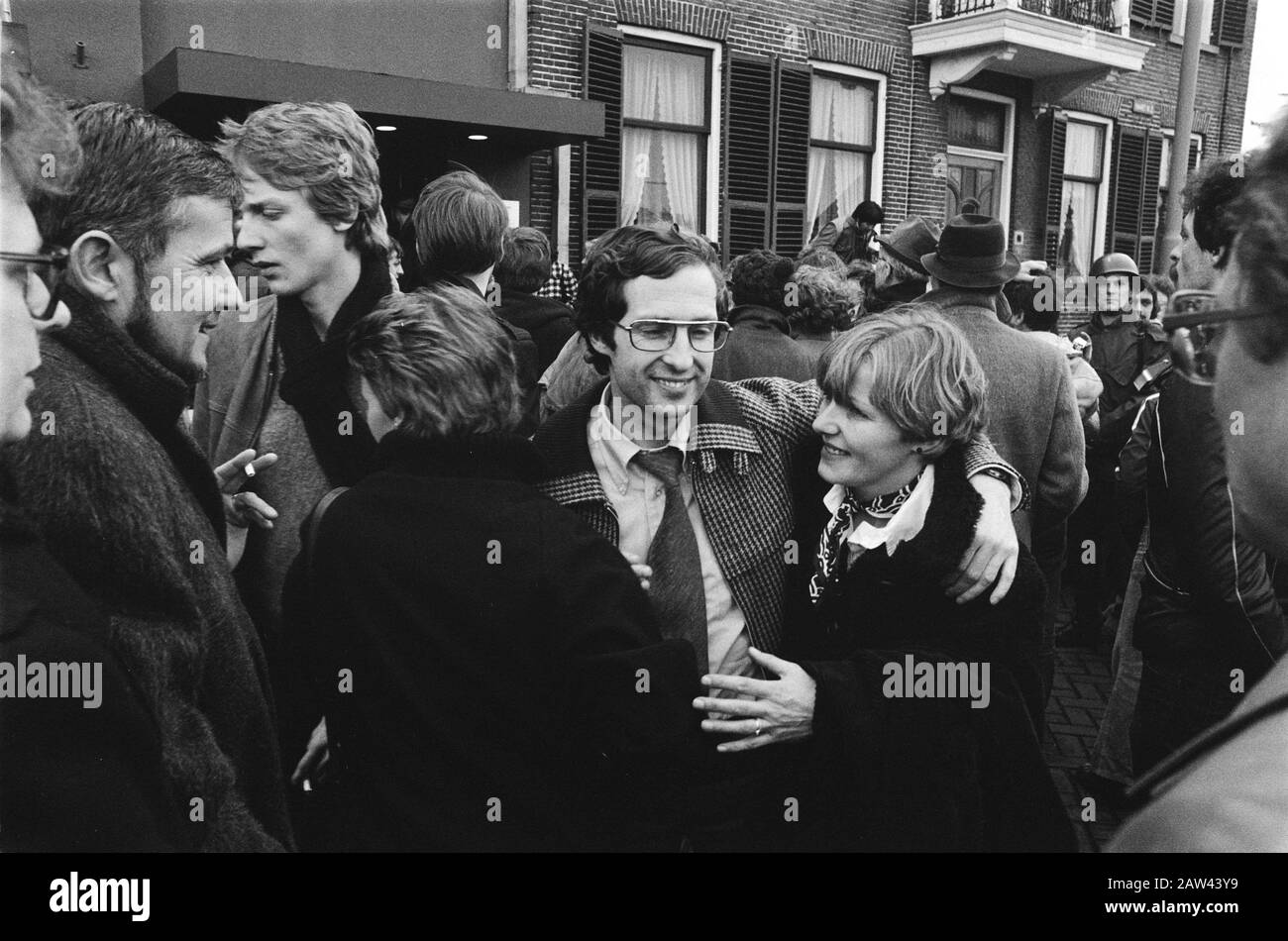 County Hall à Assen occupé par Moluccans; Freed otages Date: 14 mars 1978 lieu: Assen mots clés: Province HOUSE, libération, occupation, otages Banque D'Images