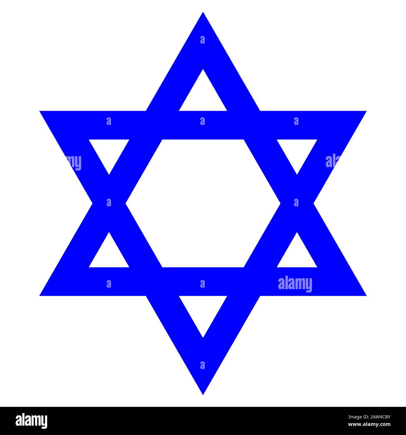 Étoile de David avec le drapeau d'Israël. Icône sur fond blanc, illustration vectorielle plate isolée Illustration de Vecteur