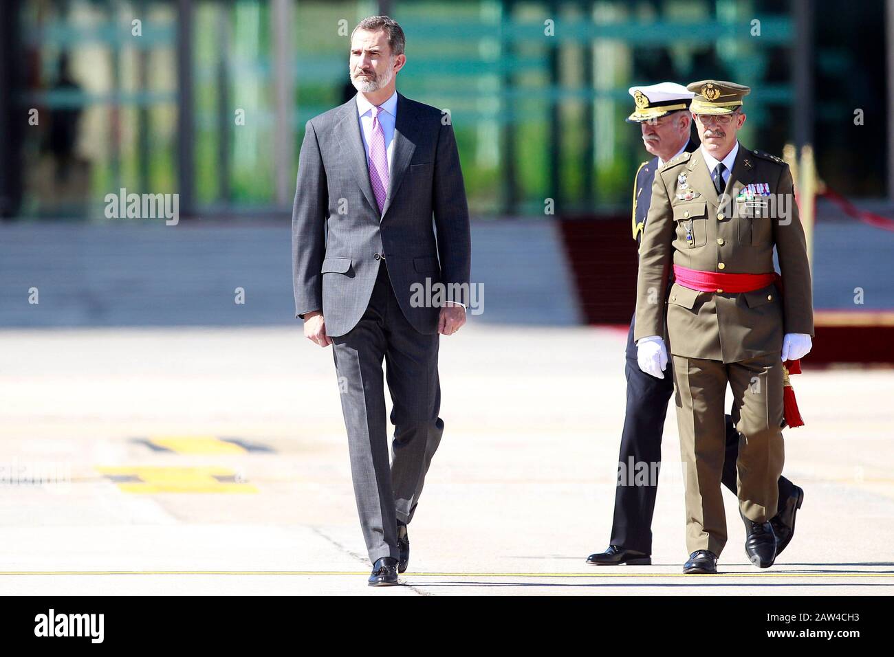 Le roi Felipe VI d'Espagne au revoir avec mention avant leur visite officielle au Royaume-Uni. 11 Juillet 2017. (ALTERPHOTOS/Acero) Ni Banque D'Images