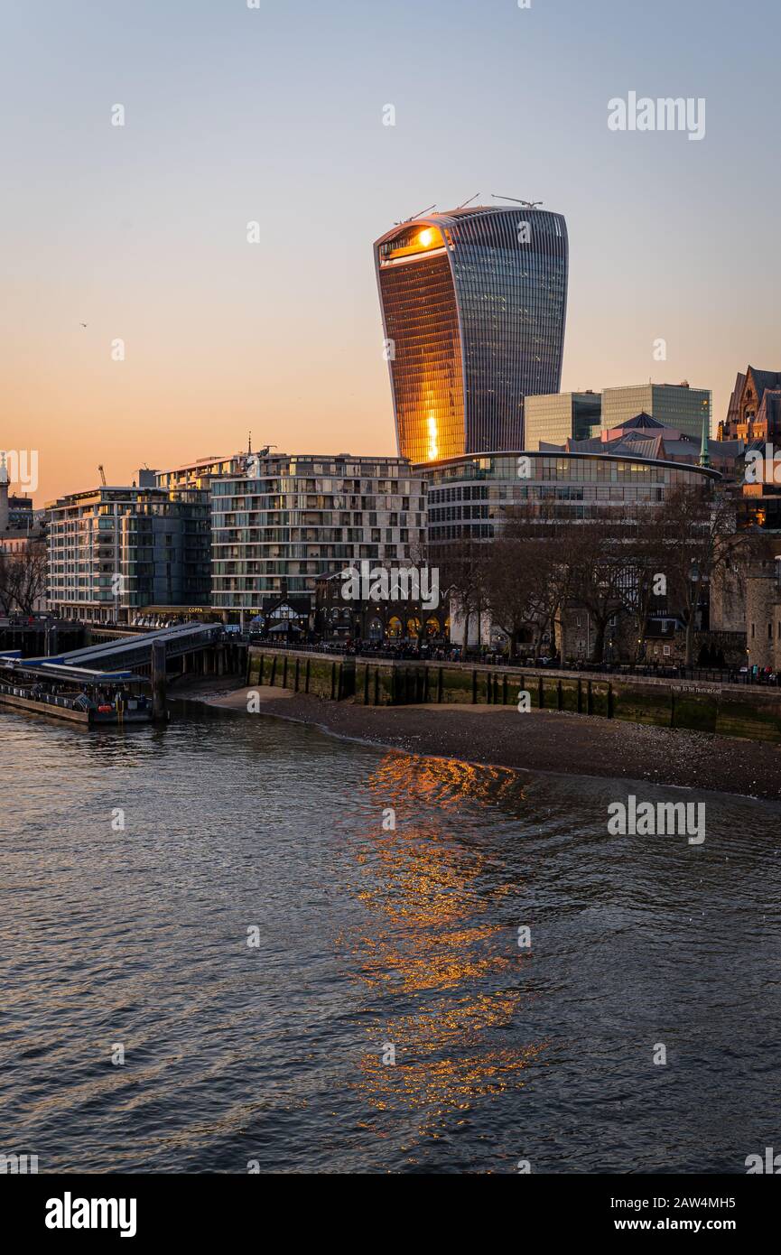 Coucher de soleil à Londres, Royaume-Uni Banque D'Images