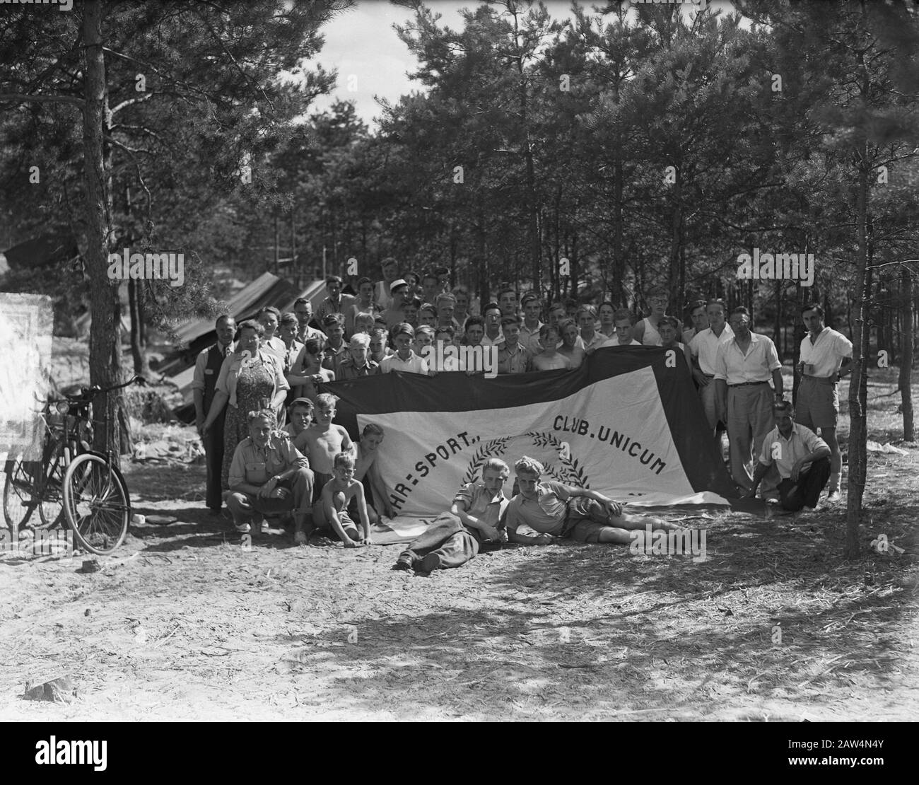 KNVB camp Unicum, J. van Maaren, Biesland Street 5 Rotterdam Date : le 15 août 1949 lieu : Rotterdam, South Holland Nom De La Personne : J. van Maaren Banque D'Images