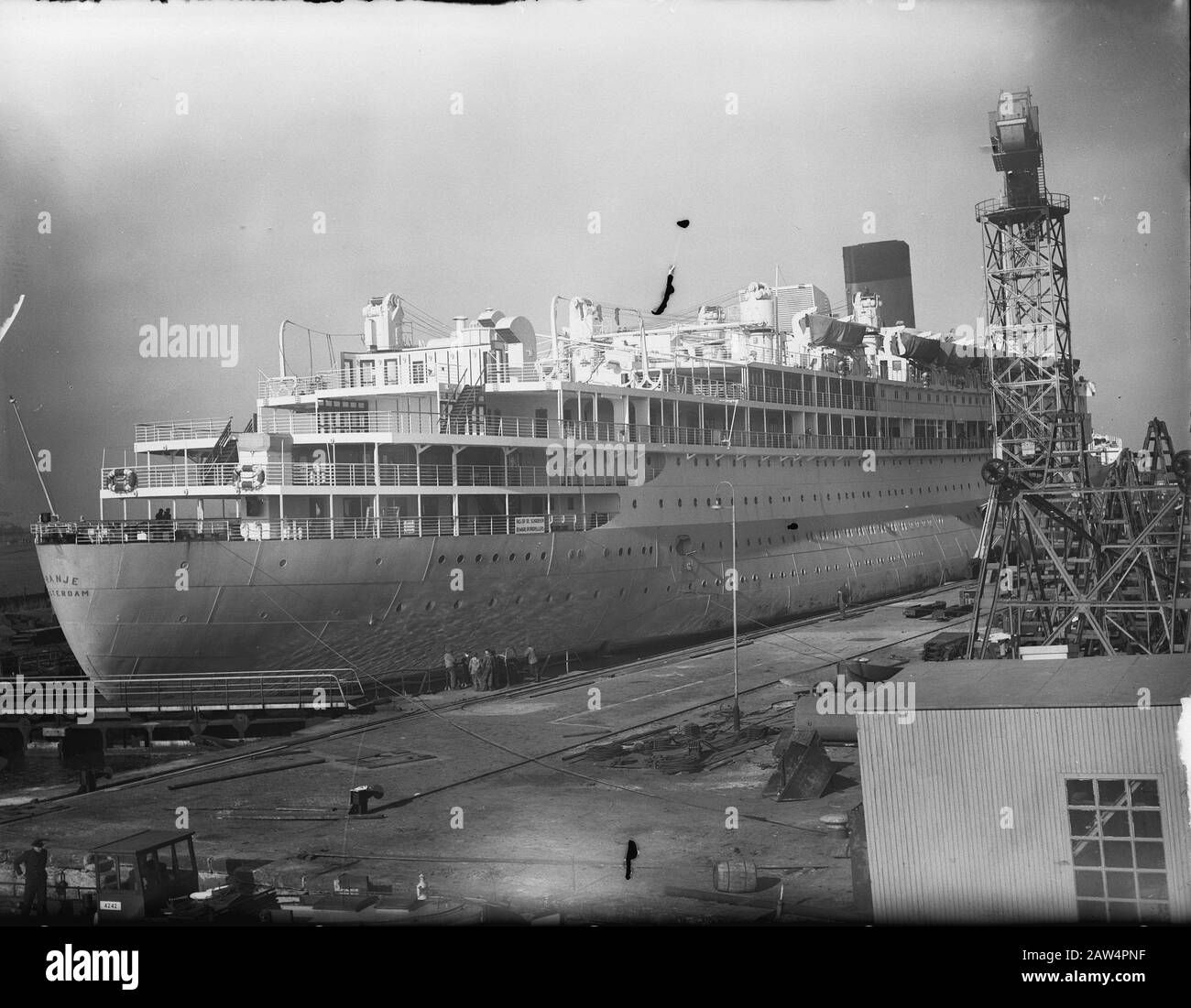 Orange dans le quai Date: 2 mars 1950 lieu: Amsterdam, Noord-Holland mots clés: Docks, Ships Banque D'Images