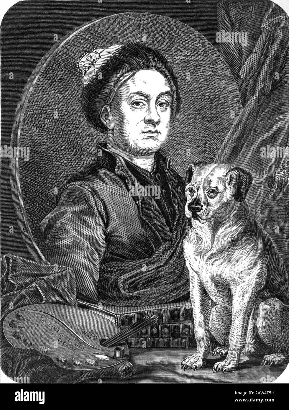 1745 , GRANDE-BRETAGNE: Le peintre britannique , printmaker , satirist pictural , critique sociale et dessinateur éditorial William Hogarth ( 1697 - 1764 ) Banque D'Images