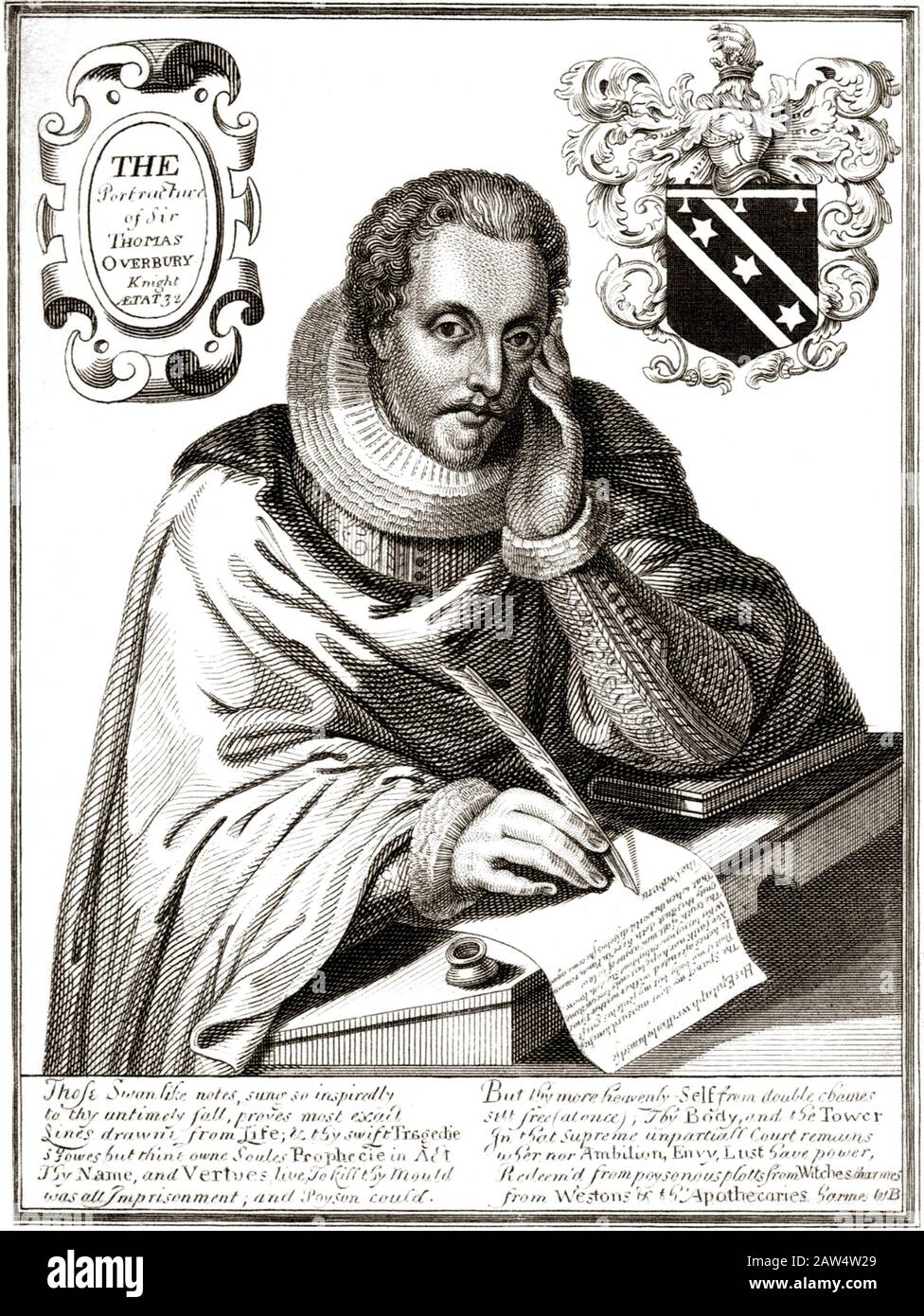 1613 , GRANDE-BRETAGNE : le britannique Sir THOMAS OVERBURY ( 1581 - 1613 ) âgé de 32 ans en 1613, poète assassiné avec poison pour ses versets au moment du roi Jam Banque D'Images