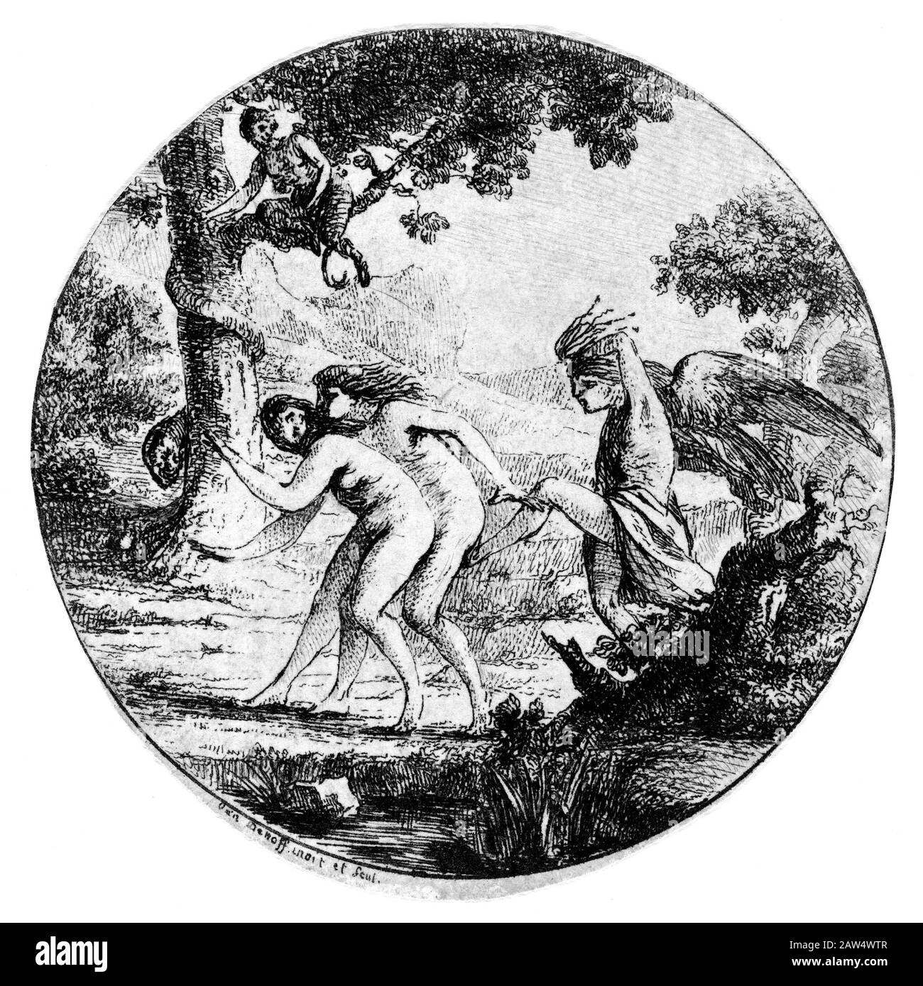 1770, FRANCE : artiste, écrivain, diplomate, auteur et archéologue Dominique VIVANT Baron DENON ( 1747 - 1825 ). Illustration gravée Par Viv Banque D'Images