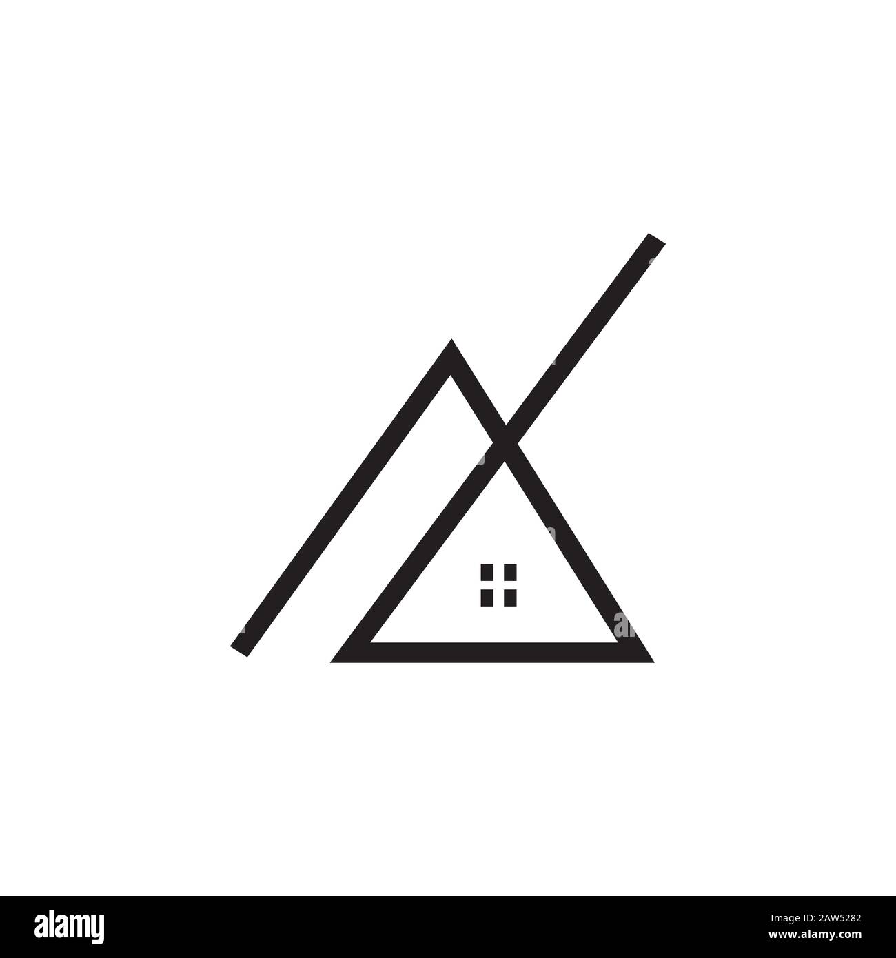 Première lettre ab ou modèle de logo ba Illustration de Vecteur