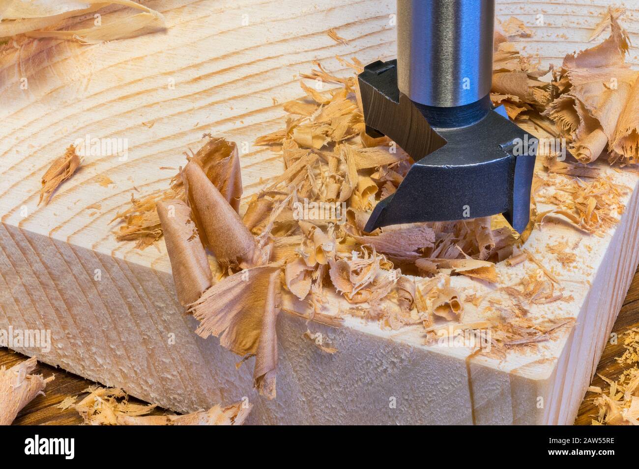 Le trou de travail du bois en acier de tungstène de foret de Forstner de 50mm a vu la tige de sortilège pour le contreplaqué en plastique en bois 