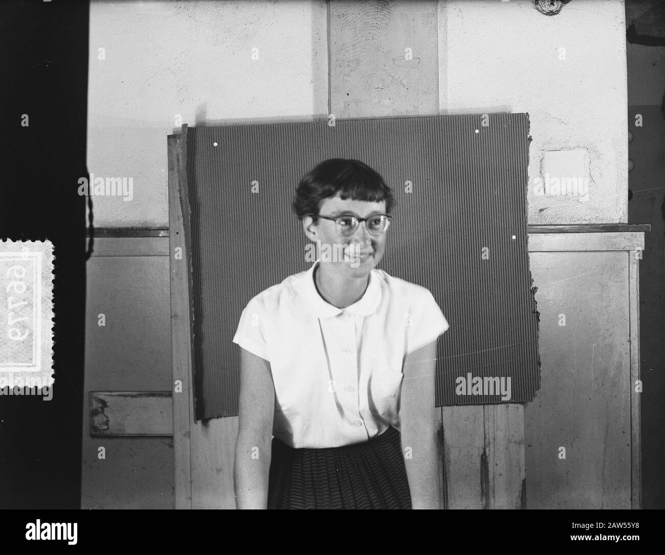 Fille De Passeport M. Evers Date : Le 23 Août 1954 Banque D'Images