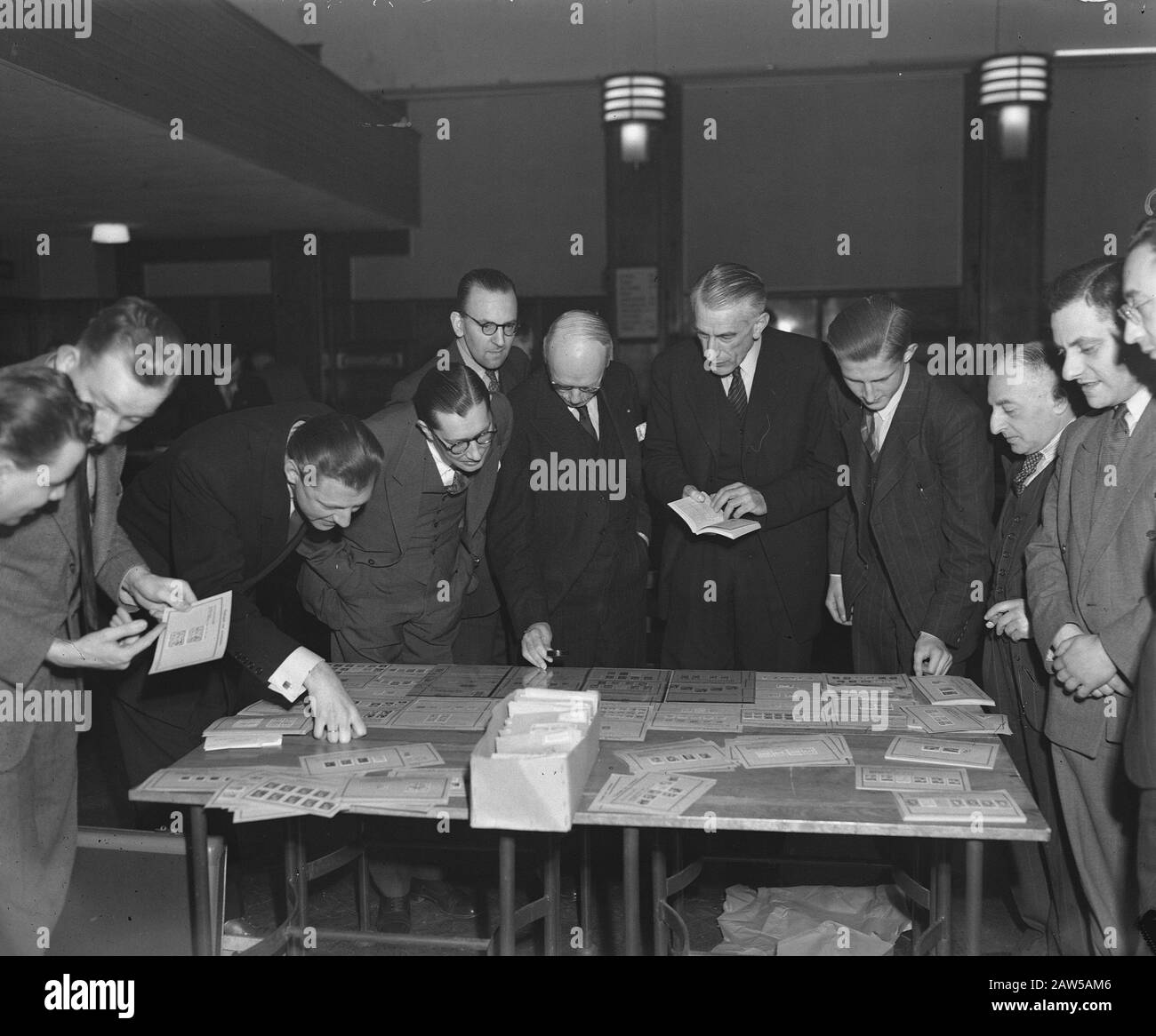 Stamp Exhibition Krasnapolsky Date : 18 Avril 1947 Lieu : Krasnapolsky Nom De L'Établissement : Krasnapolsky Banque D'Images