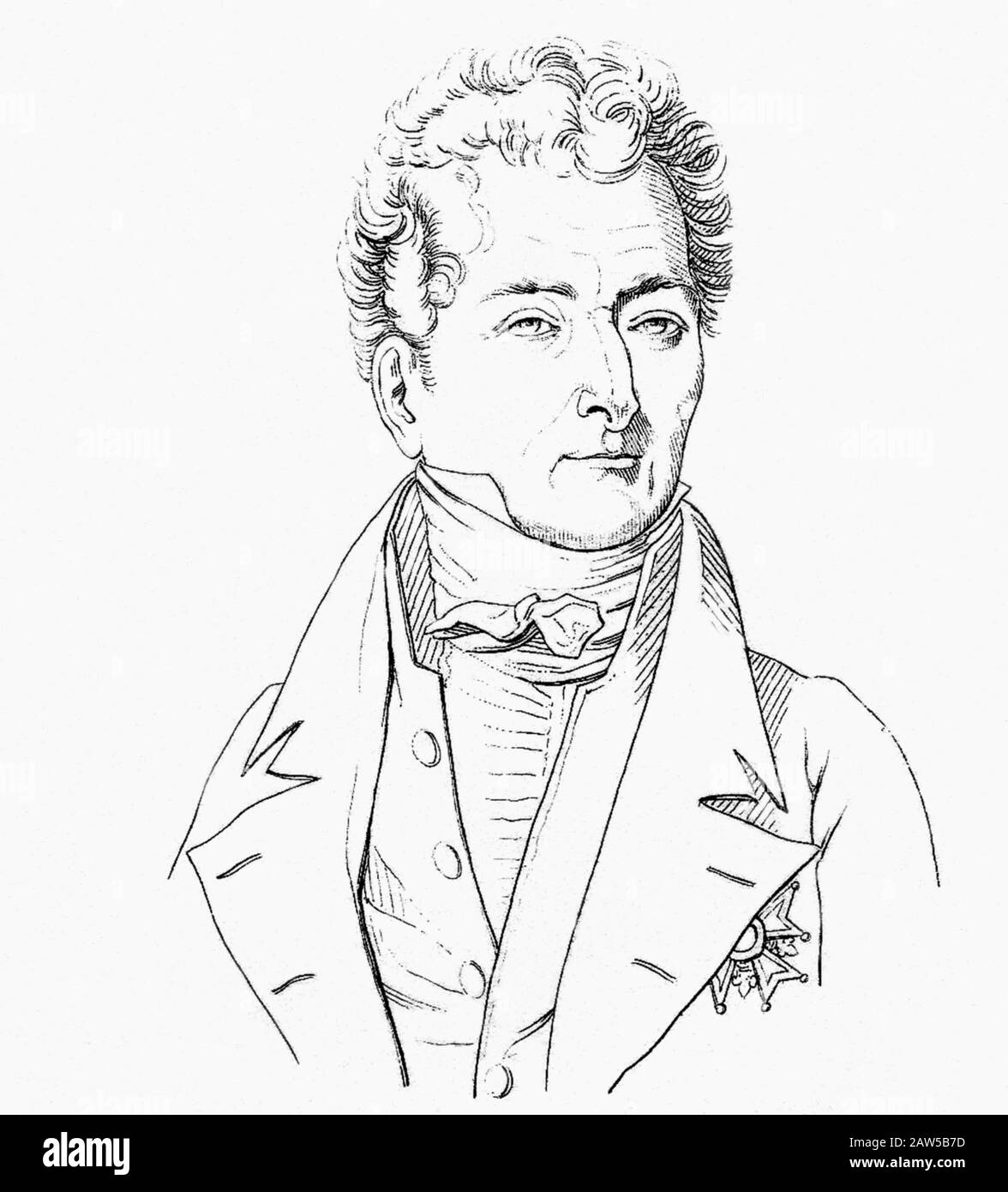 1815 CA , FRANCE : Le financier français Baron JOSEPH-DOMINIQUE LOUIS ( 1755 – 1837 ), politicien et ministre des Finances de 1814 à 1815 . Avec le Banque D'Images