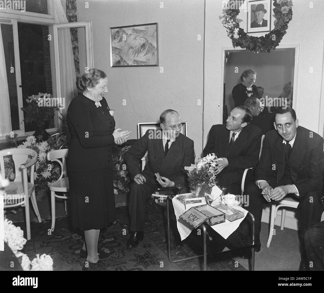 Front ANCO Keizersgracht 144 Date : 18 octobre 1948 mots clés : réception Banque D'Images