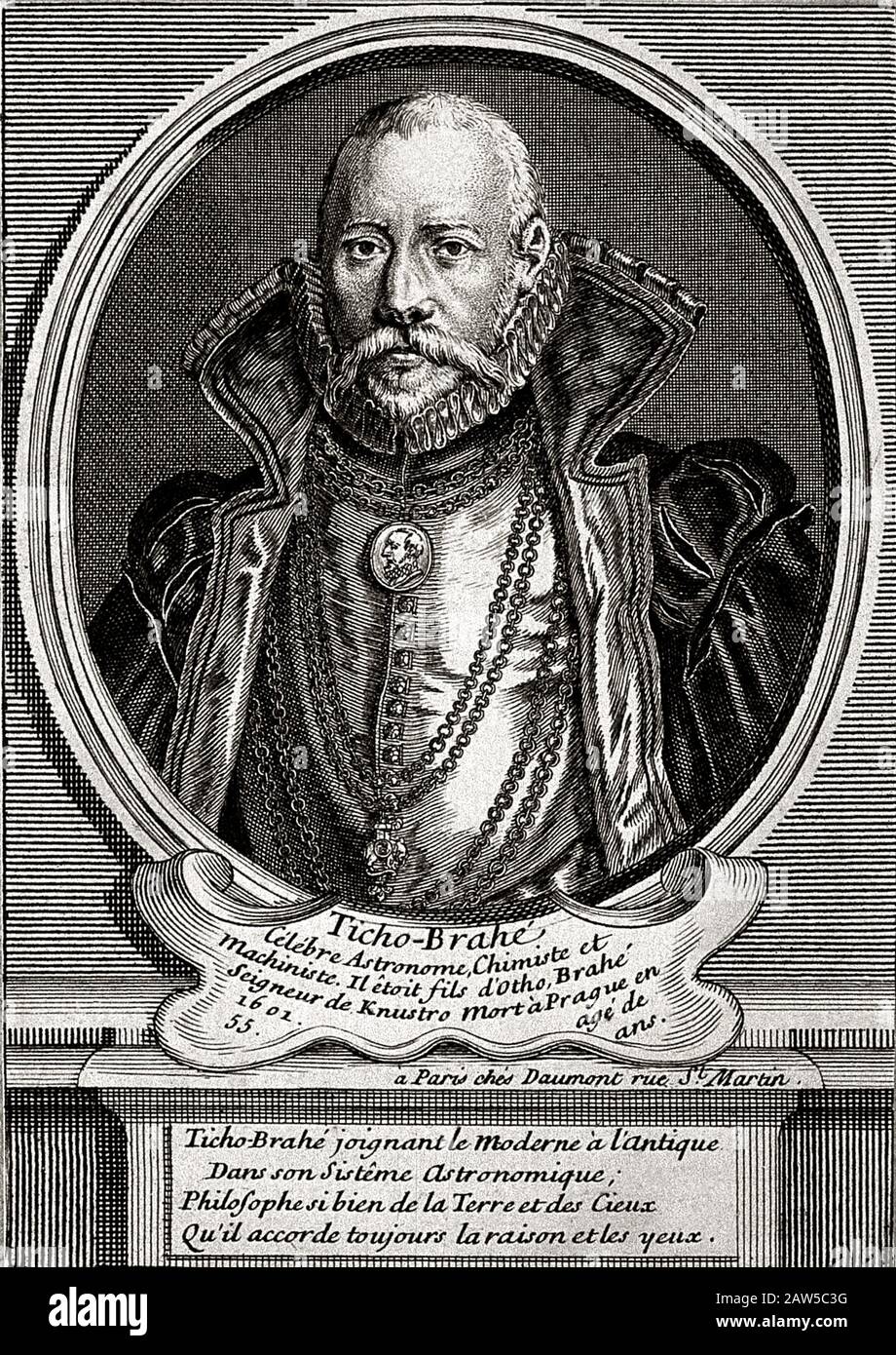 1601 CA , DANEMARK : le célèbre astronome nobleman danois , astrologue , chimiste , alchimiste et inventeur TYCHO BRAHE aka Tyge Brahe ( 1546 – 16 Banque D'Images