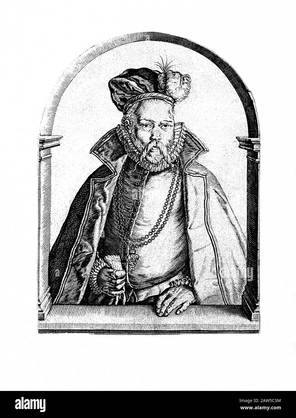 1601 CA , DANEMARK : le célèbre astronome nobleman danois , astrologue , chimiste , alchimiste et inventeur TYCHO BRAHE aka Tyge Brahe ( 1546 – 16 Banque D'Images