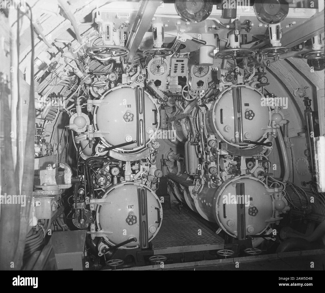 Sous-Marin Waalhaven Pour Marvo Date : 1 Juin 1949 Lieu : Waalhaven Mots Clés : Onderzeediensten Banque D'Images