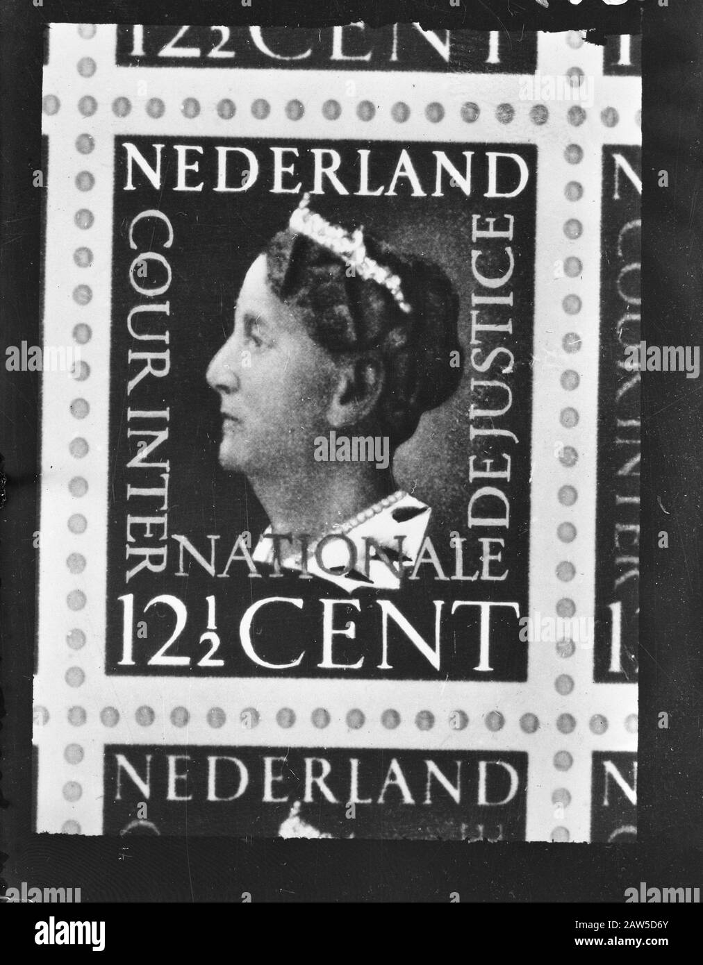 Nouveau timbre Date: 25 février 1947 mots clés: Photos, timbres Nom De La Personne: Wilhelmina, Princess Banque D'Images