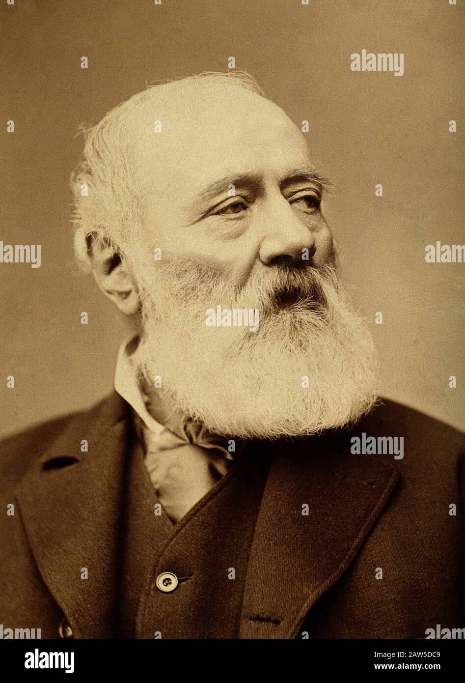 1878 , Etats-Unis : l'inventeur italien ANTONIO MEUCCI ( 1808 - 1889 ), photo de L. Alman . Était un inventeur et un associé de héros et de patriote Giuseppe Banque D'Images