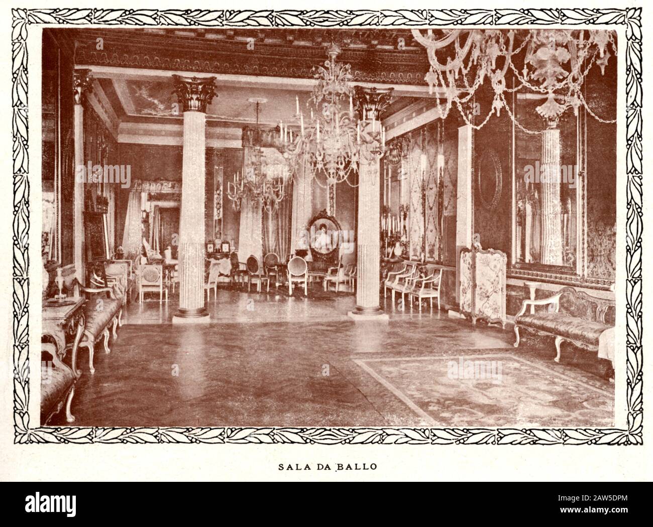 1904 CA, VENISE , ITALIE : l'intérieur DU PALAZZO MOROSINI sul Canal Grande  ( alias PALAZZO DA MULA ), de la comtesse italienne ANNINA MOROSINI (  Palerme Photo Stock - Alamy
