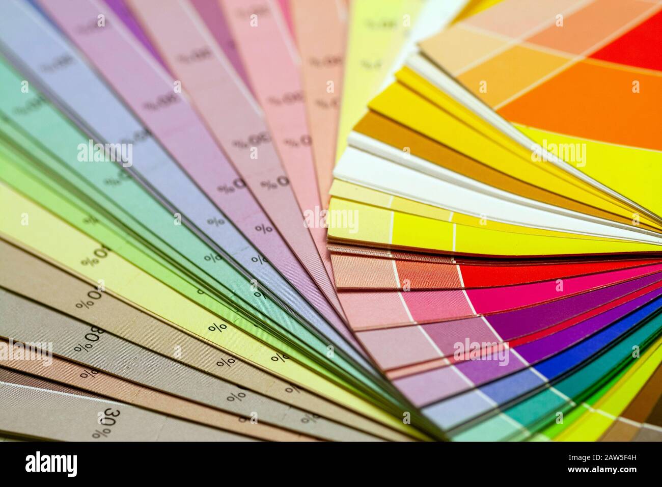 Impression couleur pantone offset de statistiques. Banque D'Images