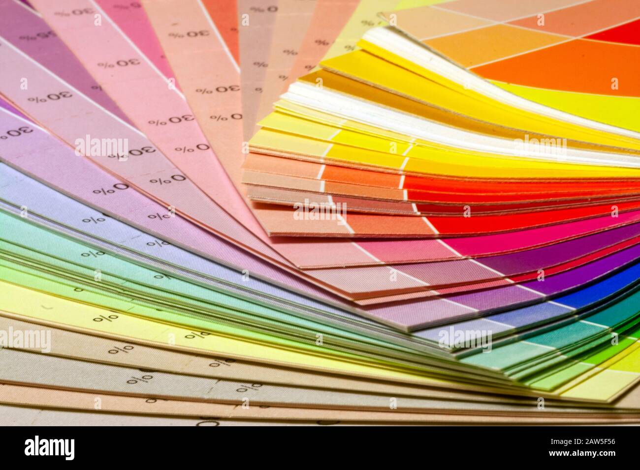 Impression couleur pantone offset de statistiques. Banque D'Images