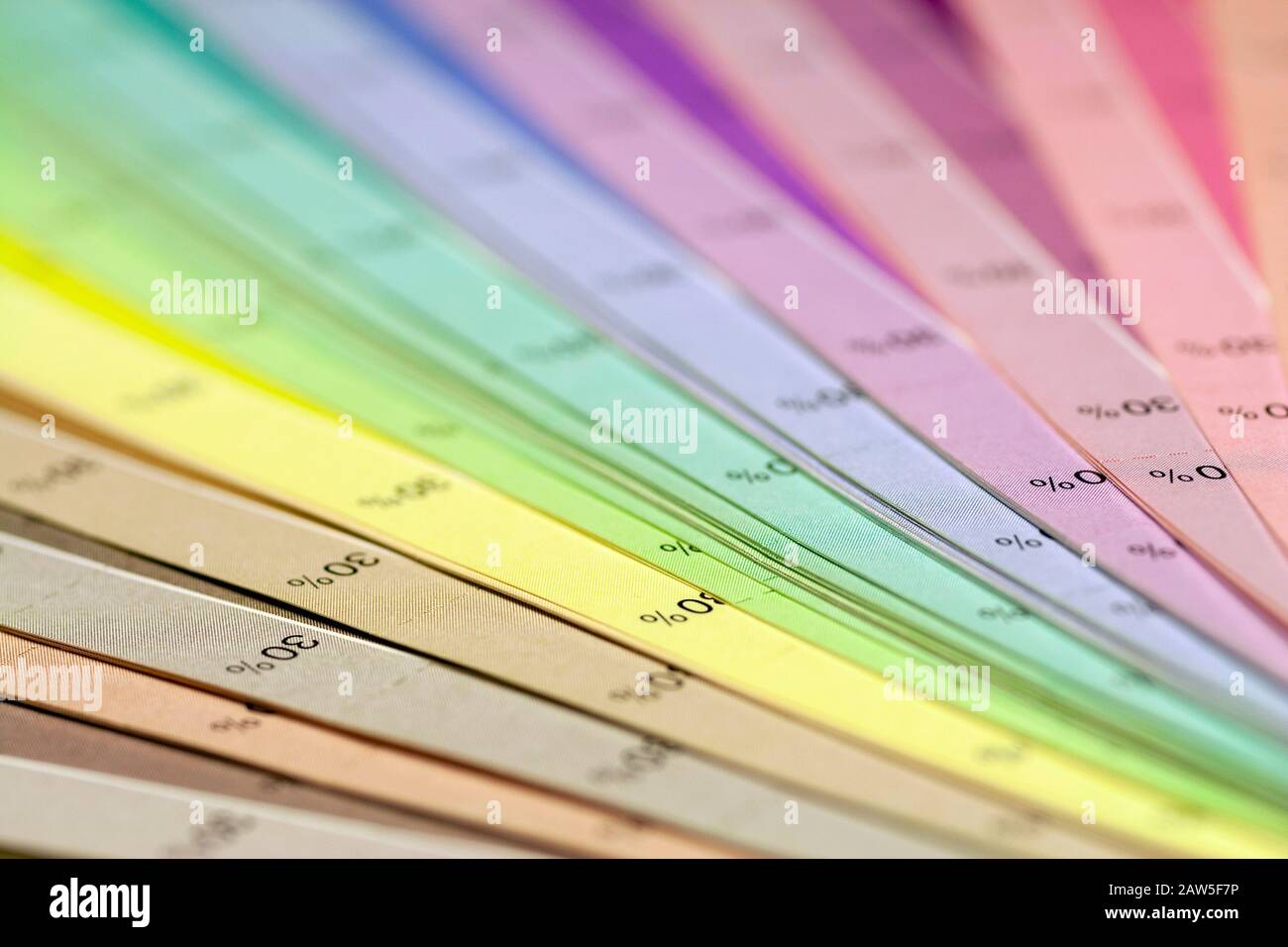 Impression couleur pantone offset de statistiques. Banque D'Images