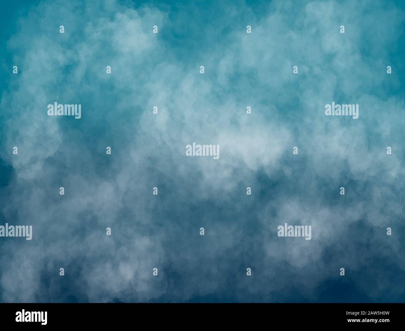 Motifs flous blancs abstraits sur fond de ciel. Banque D'Images