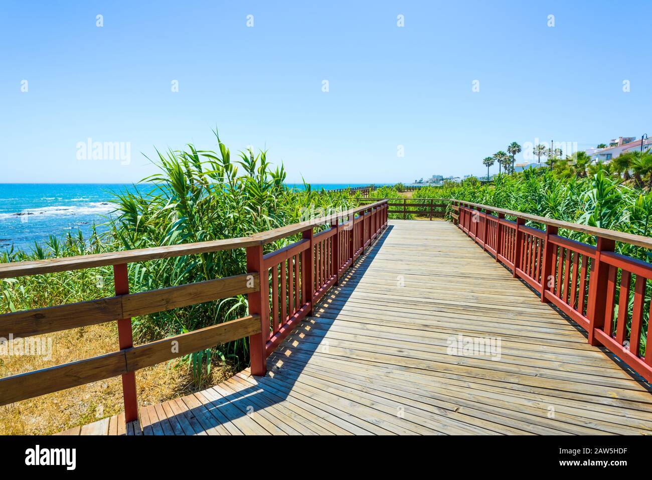 Playa De Rocas Del Mar, Playa De Calahonda-Miraflores, Mijas, Costa Del Sol Occidental, Málaga, Andalousie, Espagne, Europe Banque D'Images