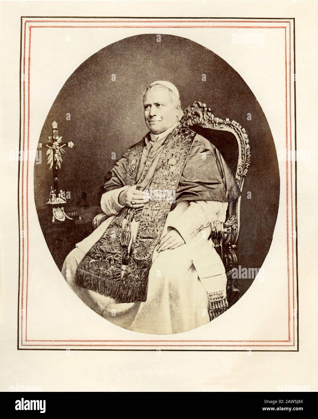 1870 CA , ROMA , ITALIE : le Pape PIO IX ( Giovanni Maria Mastai Ferretti , Senigallia 1792 - Roma 1878 ) . Photo de DISDEI et C. , Paris - RELIGION Banque D'Images