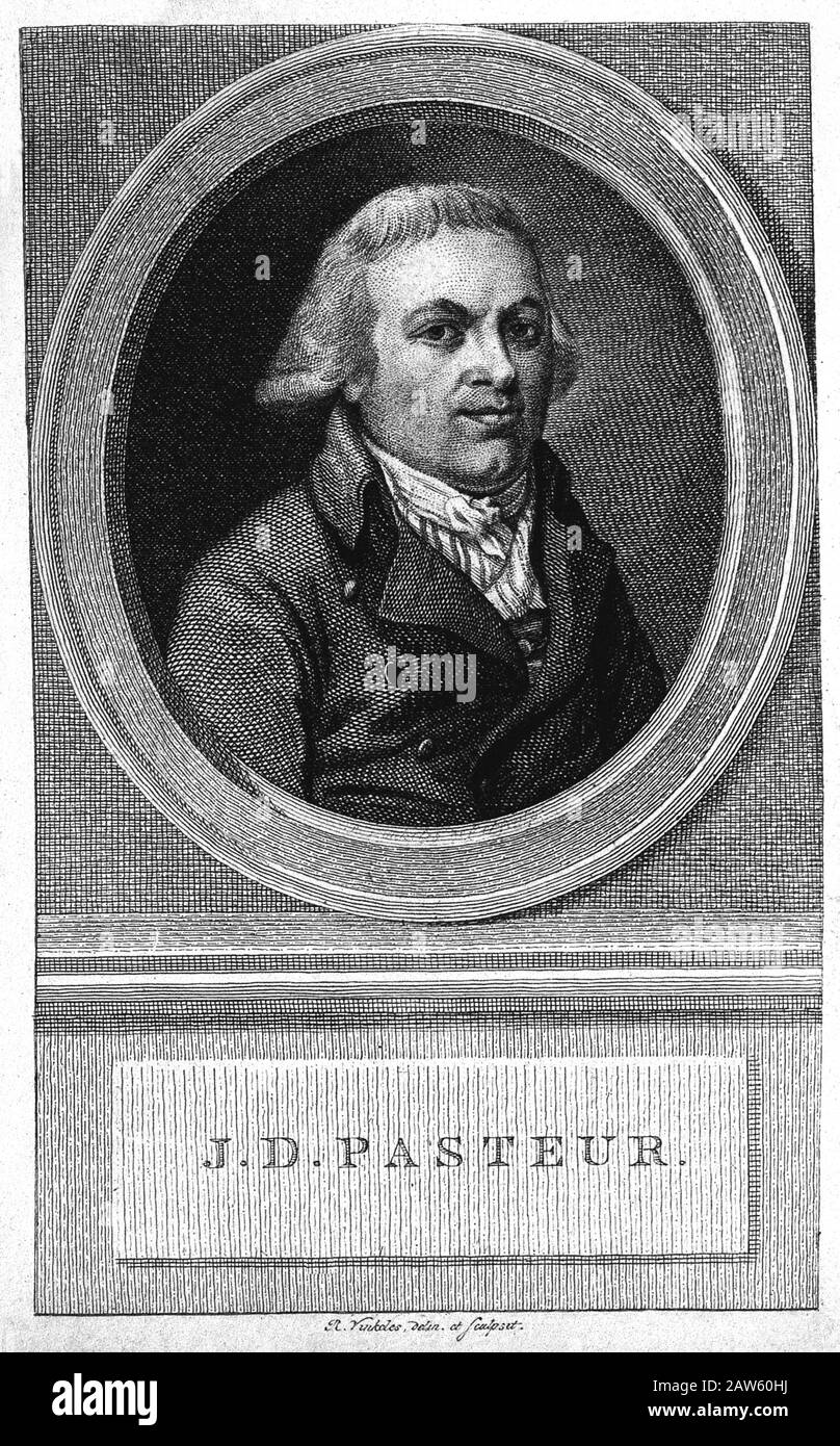 1790 CA , Pays-Bas : le politicien de la Hollande du XVIII siècle JAN DAVID PASTEUR ( 1753 - 1804 ) . Portrait gravé par Reinier Vinkeles . - POLISO Banque D'Images