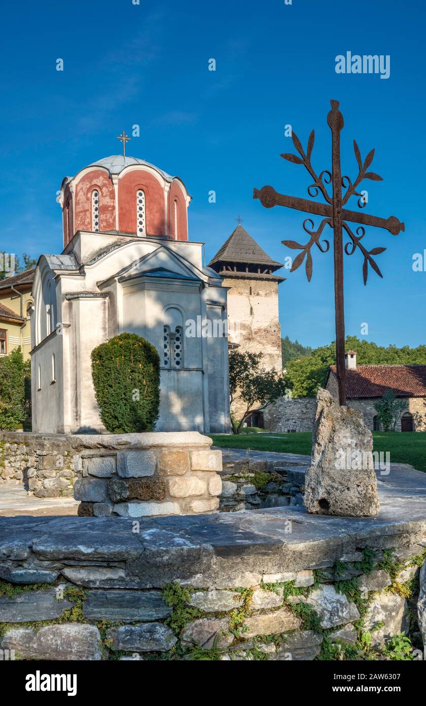 S.S. Joachim et Anna église, XIVe siècle, au monastère de Studenica, site classé au patrimoine mondial de l'UNESCO, près d'Usce, Serbie Banque D'Images