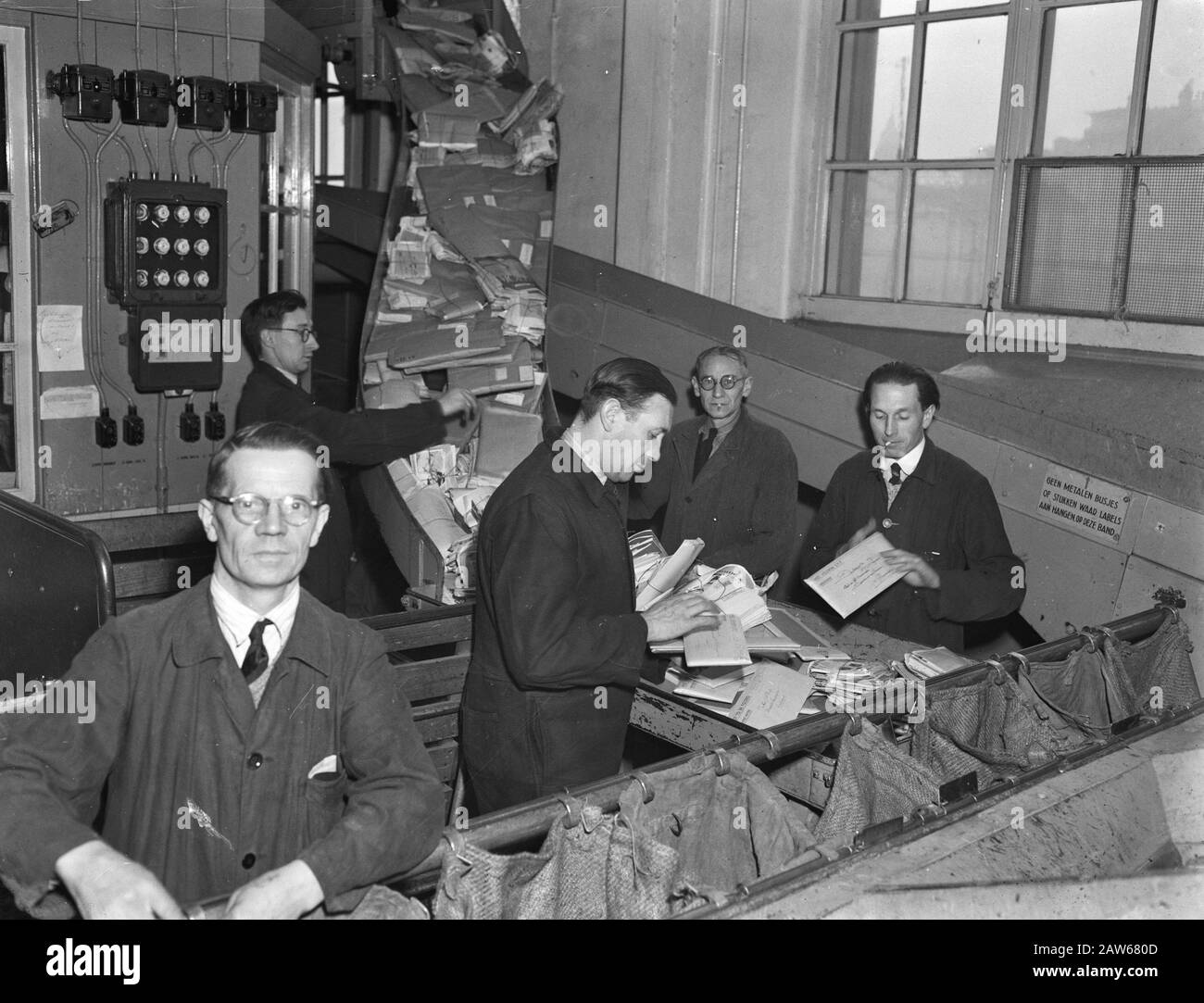 Nouvel an De L'Agitation dans le service postal Date: 29 décembre 1946 mots clés: Poste Banque D'Images