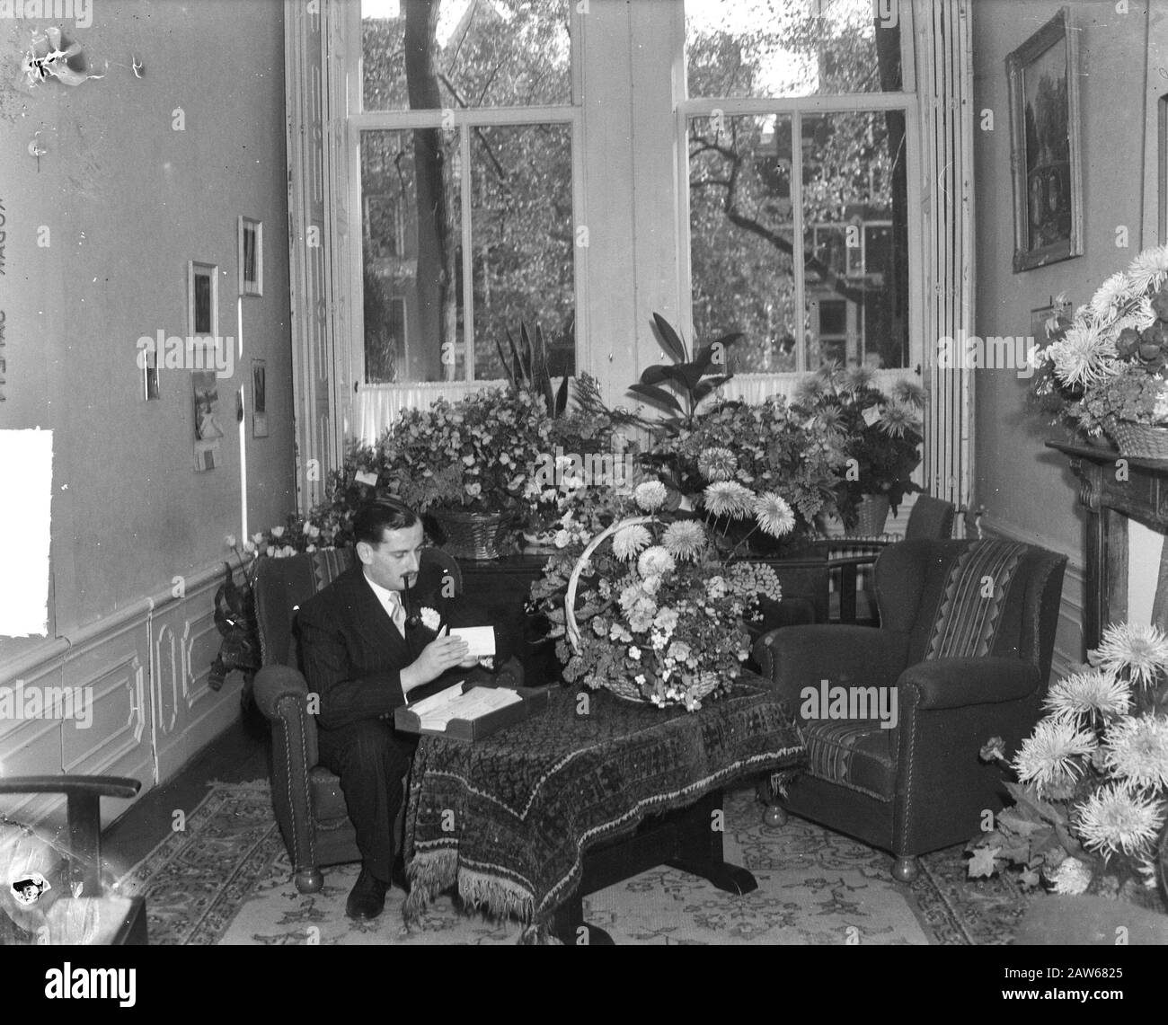 Front ANCO Keizersgracht 144 Date : 18 octobre 1948 mots clés : réception Banque D'Images