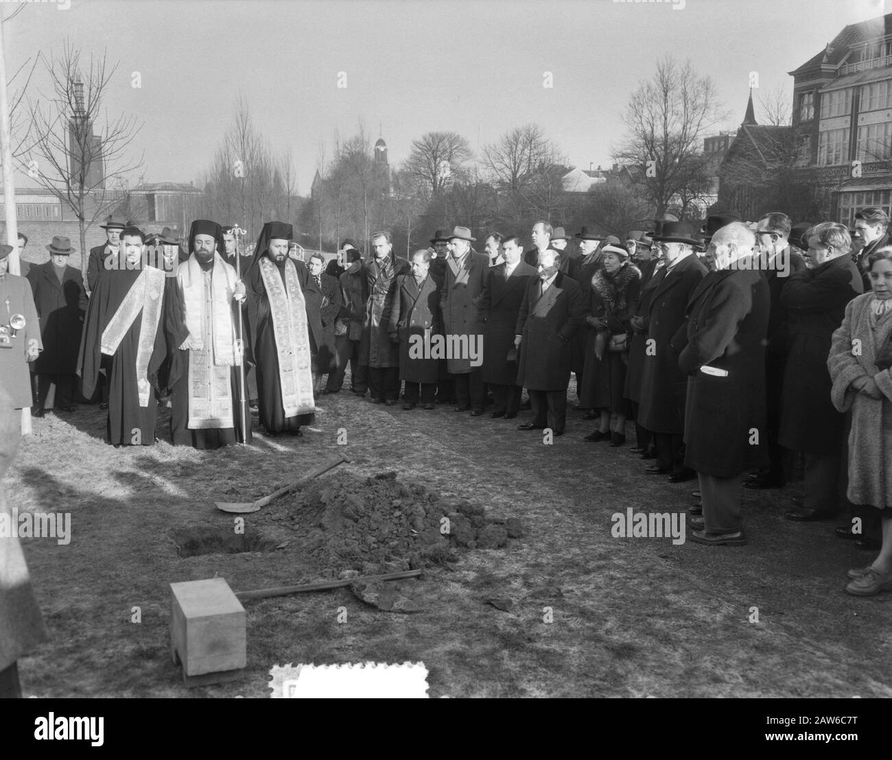 Papagos À Rotterdam, Église Grecque Date : 4 Février 1954 Lieu : Rotterdam, Hollande-Méridionale Mots Clés : Églises, Cérémonies Nom De La Personne : Papagos Alexander Banque D'Images
