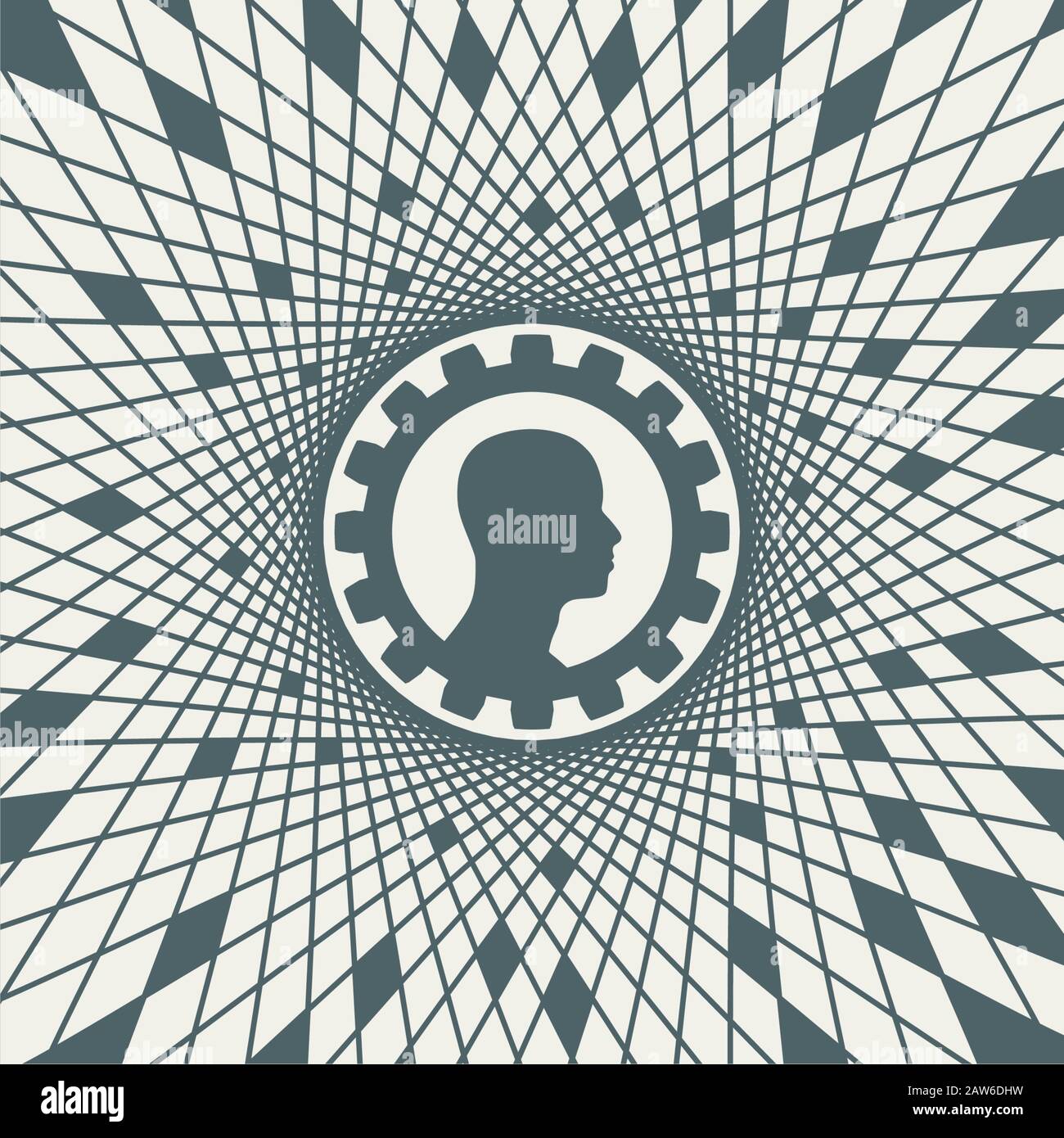 Silhouette d'une tête mans Illustration de Vecteur