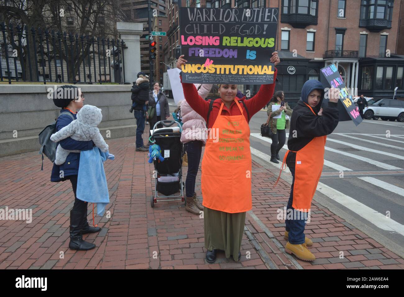 Boston, Massachusetts, États-Unis. 4 février 2020. Les promoteurs anti-vaccins démontrent à la maison d'État du Massachusetts à Boston crédit: Kenneth Martin/ZUMA Wire/Alay Live News Banque D'Images