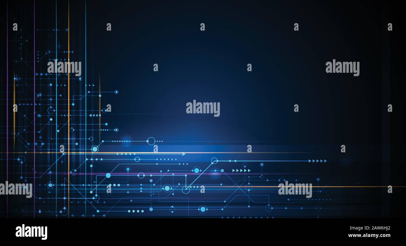 Illustration résumé fond, platine ou carte mère. Résumé vecteur conception pour la technologie, la communication, futuriste. Hi Tech digital conc Illustration de Vecteur