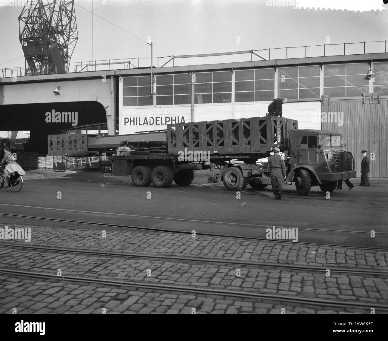 Launcher Ashore Mme Kindertje Date : 9 Octobre 1959 Mots Clés : Launch Banque D'Images