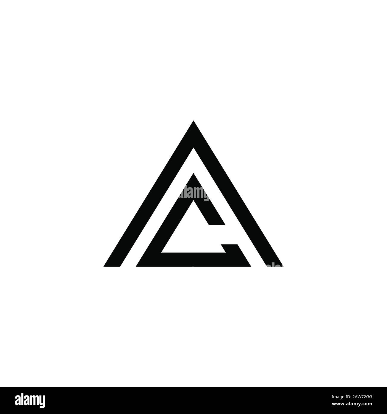 Modèle de conception vectoriel de logo ac ou CA de la lettre initiale Illustration de Vecteur