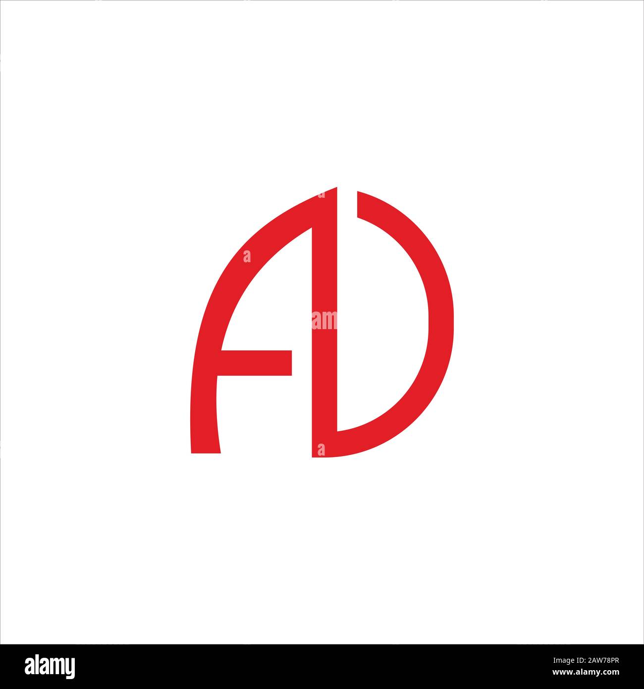 Modèle de conception initiale de lettre ad ou de logo da Illustration de Vecteur