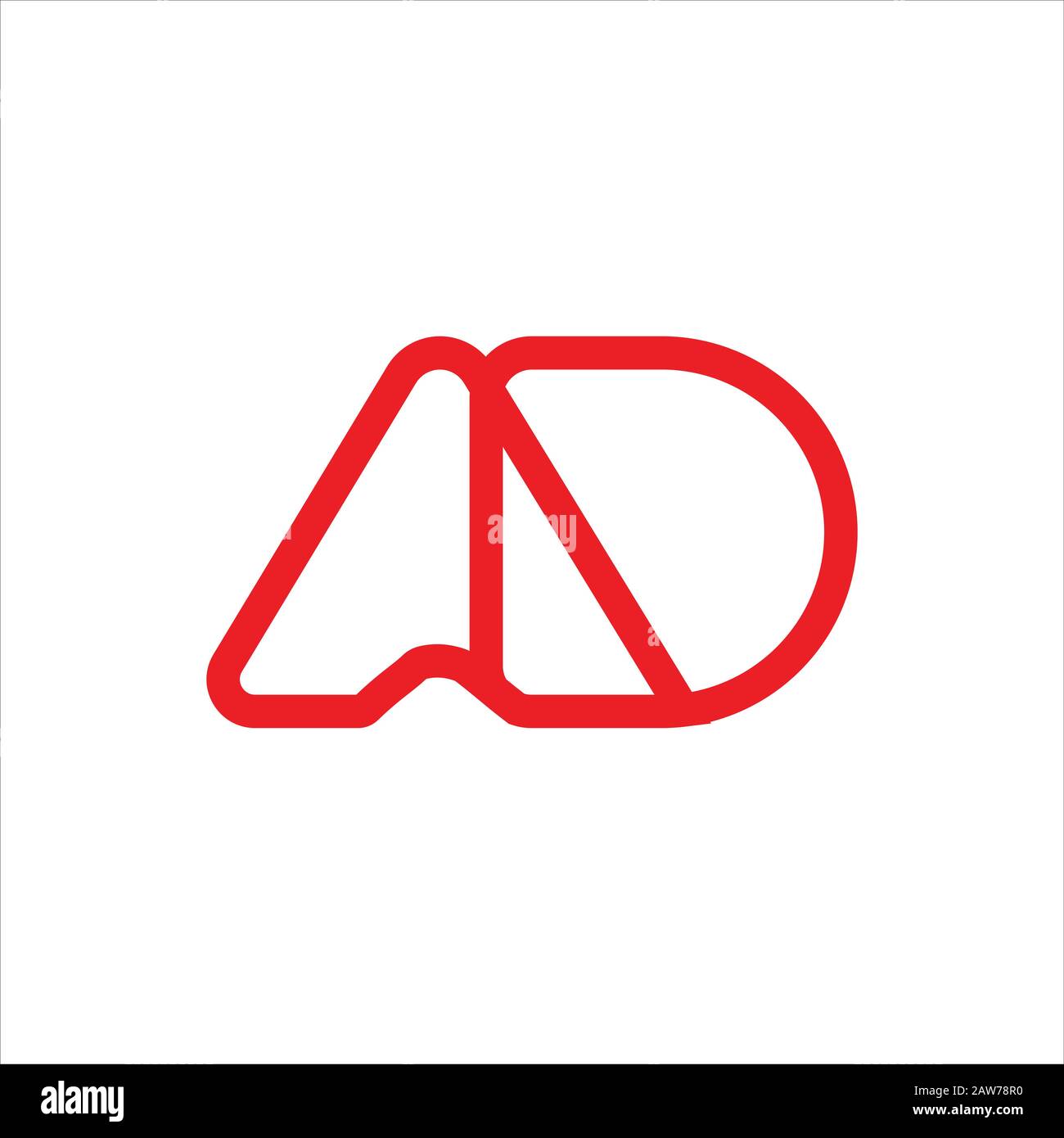 Modèle de conception initiale de lettre ad ou de logo da Illustration de Vecteur
