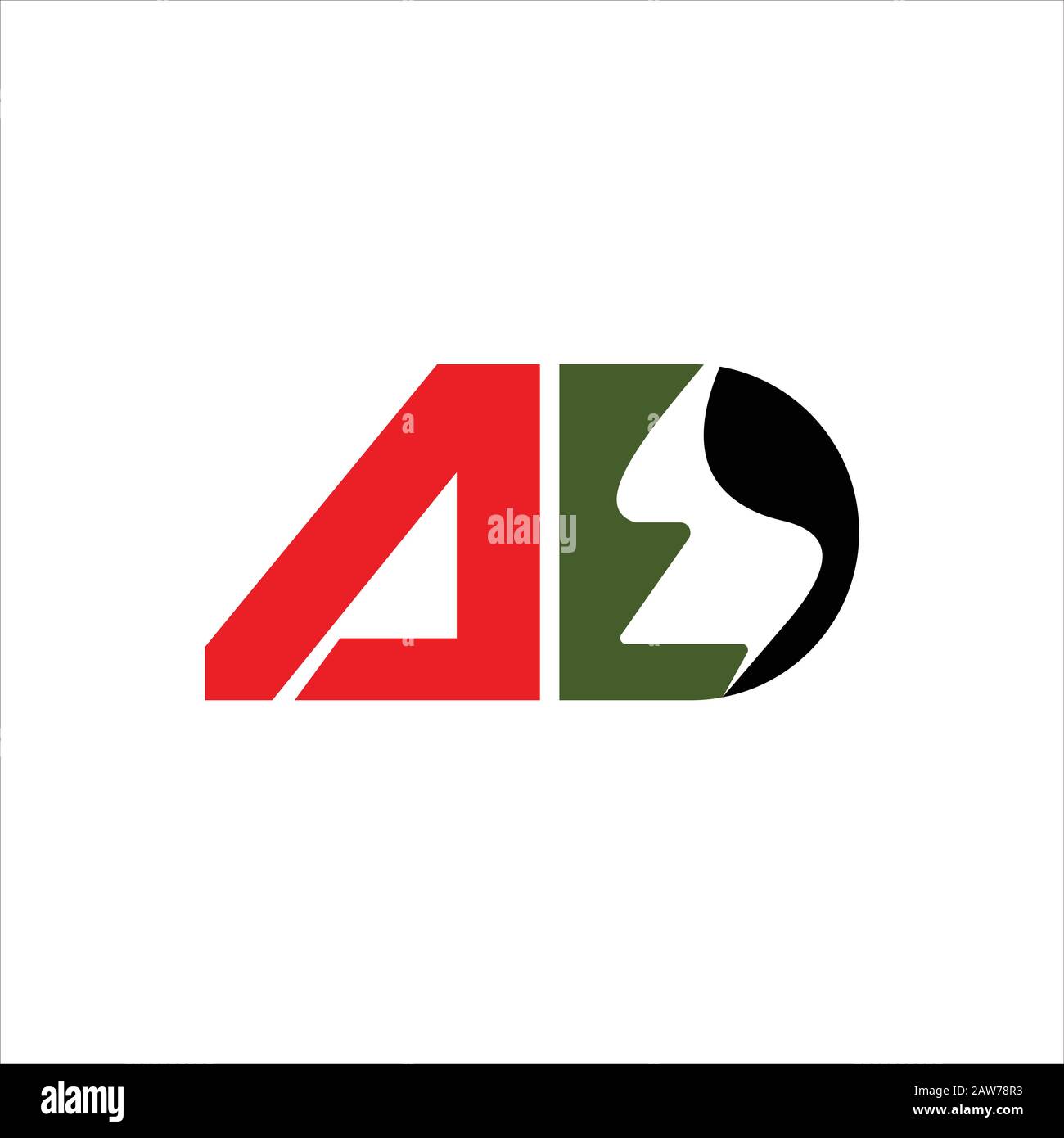 Modèle de conception initiale de lettre ad ou de logo da Illustration de Vecteur