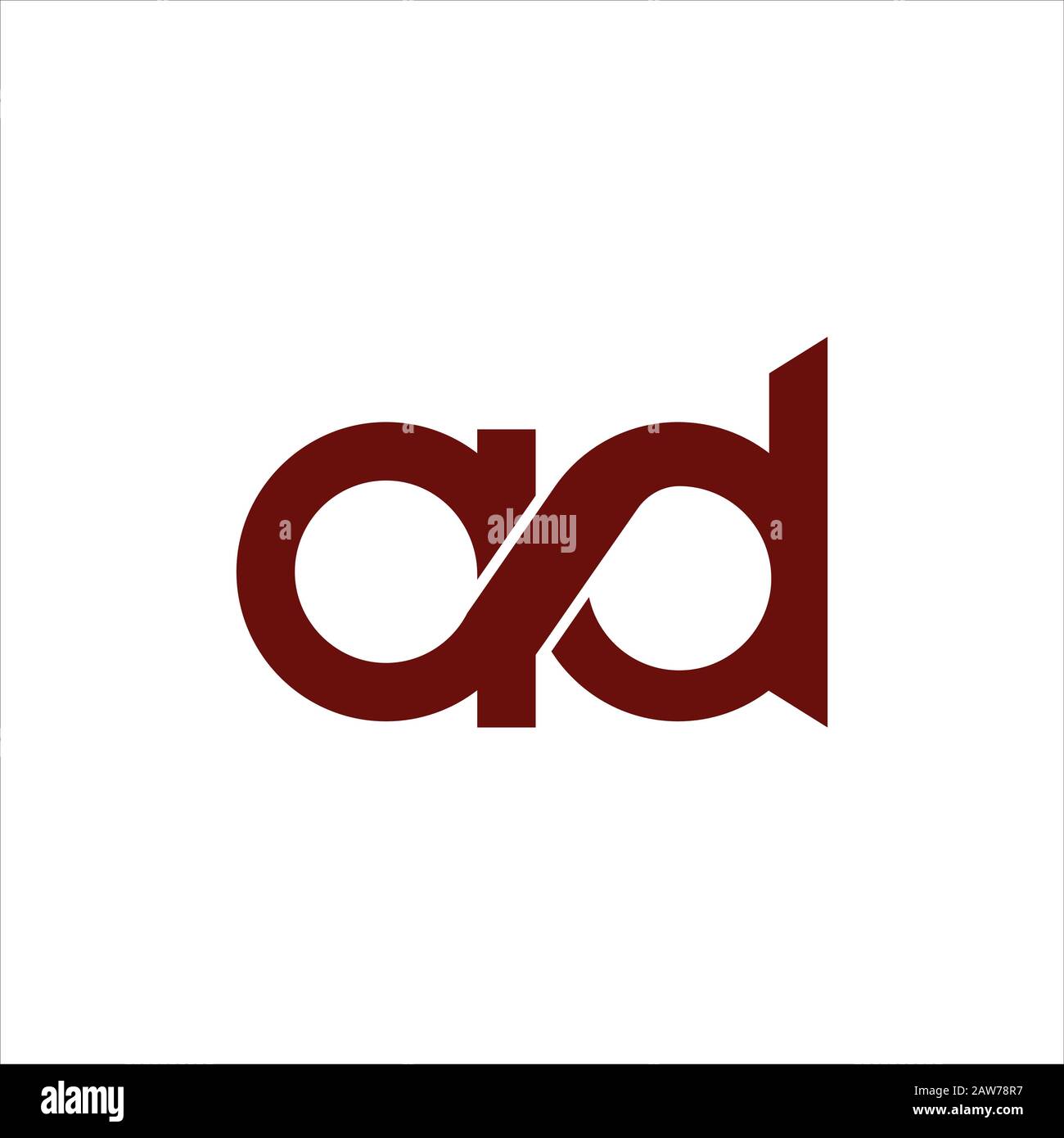 Modèle de conception initiale de lettre ad ou de logo da Illustration de Vecteur