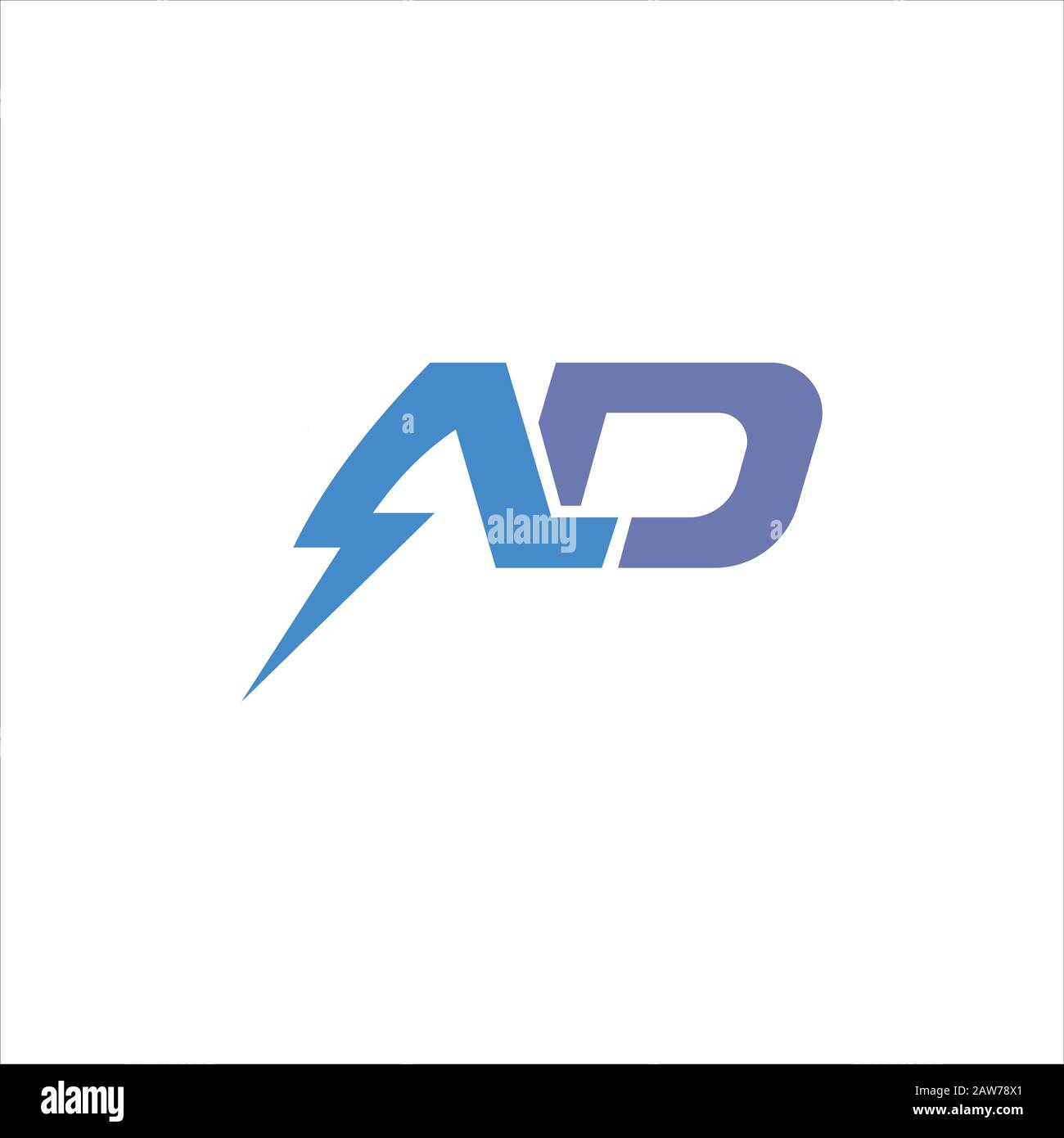 Modèle de conception initiale de lettre ad ou de logo da Illustration de Vecteur