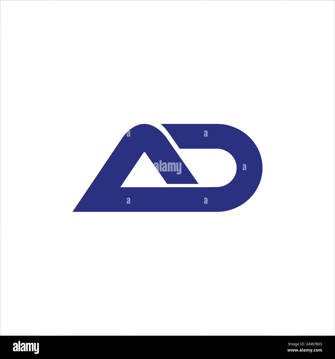 Modèle de conception initiale de lettre ad ou de logo da Illustration de Vecteur