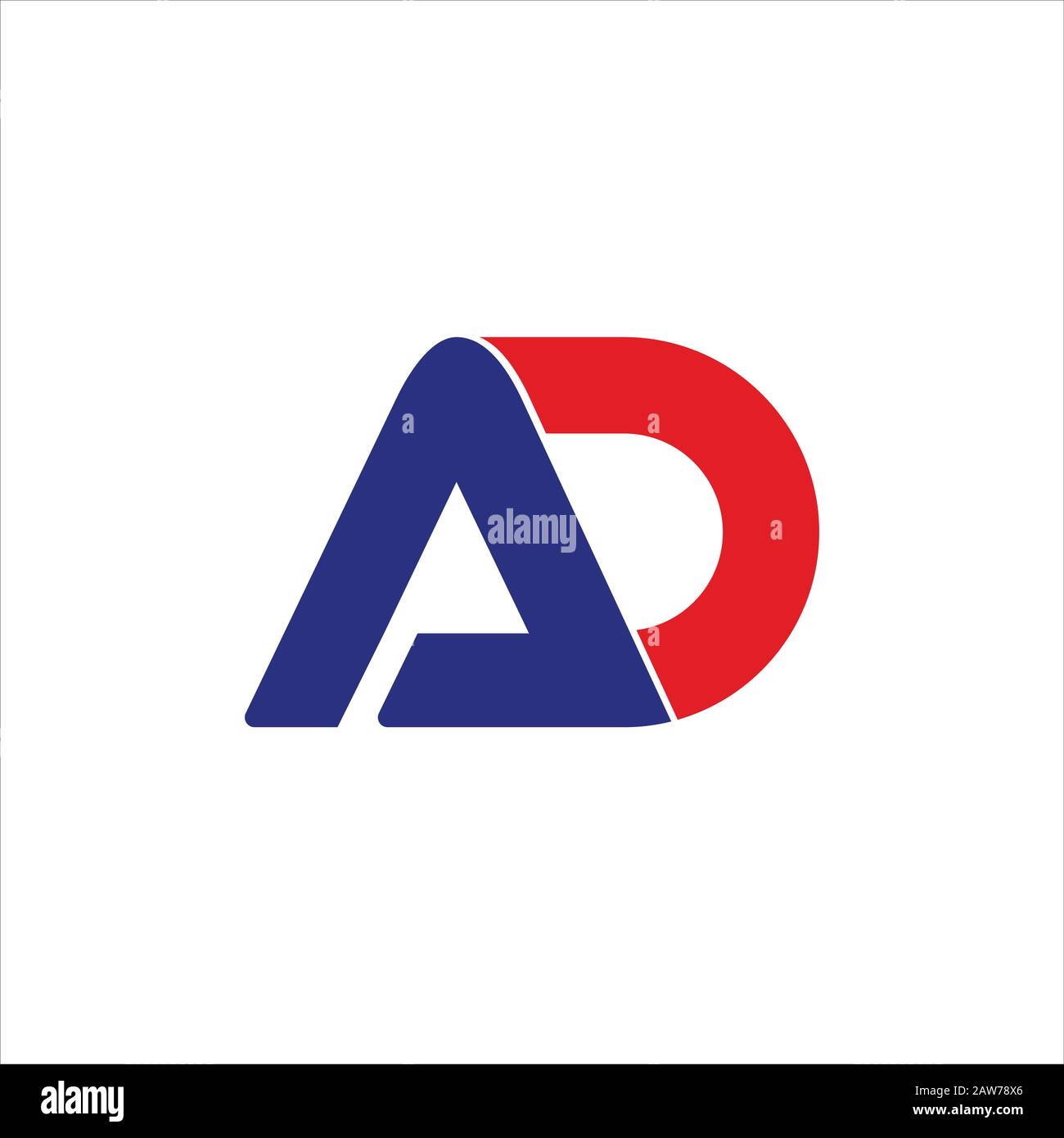 Modèle de conception initiale de lettre ad ou de logo da Illustration de Vecteur