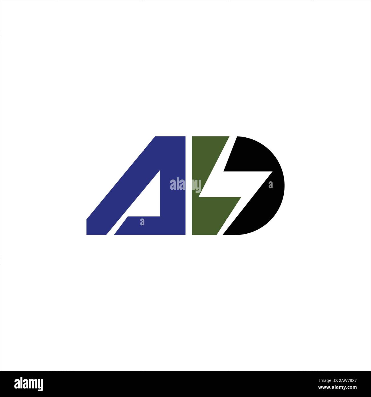 Modèle de conception initiale de lettre ad ou de logo da Illustration de Vecteur