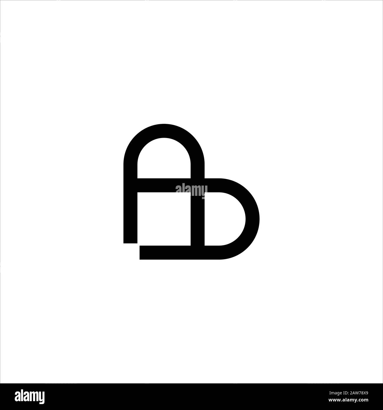 Modèle de conception initiale de lettre ad ou de logo da Illustration de Vecteur