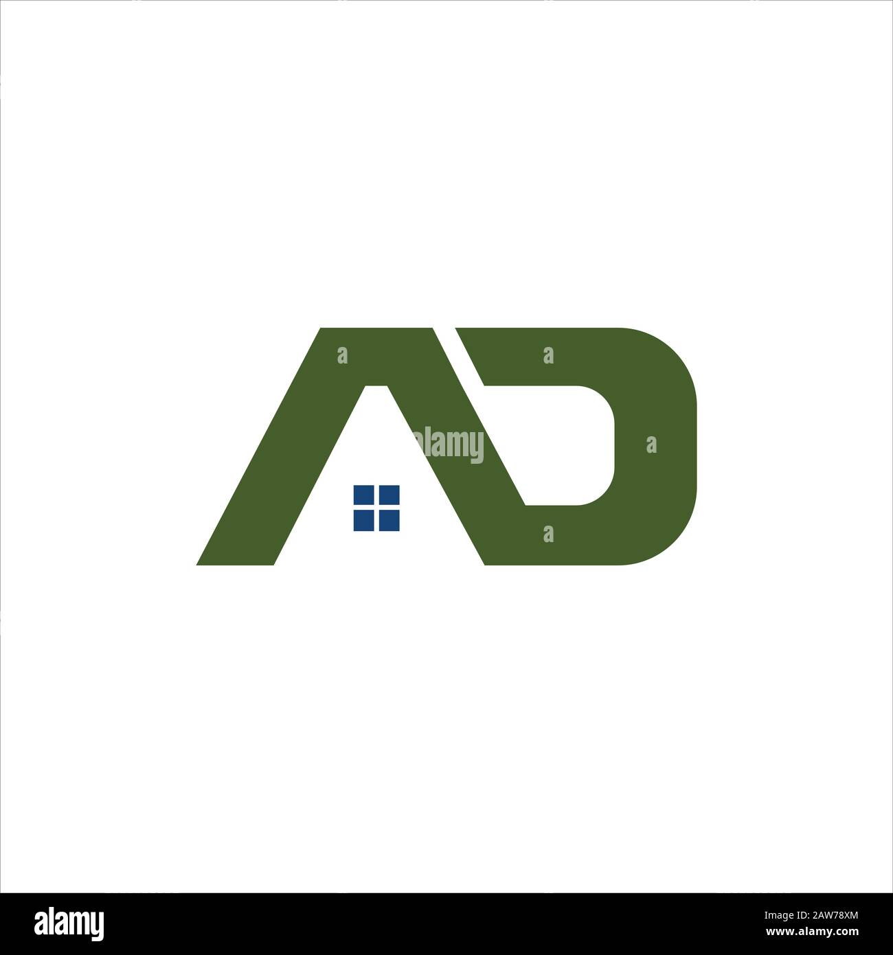 Modèle de conception initiale de lettre ad ou de logo da Illustration de Vecteur