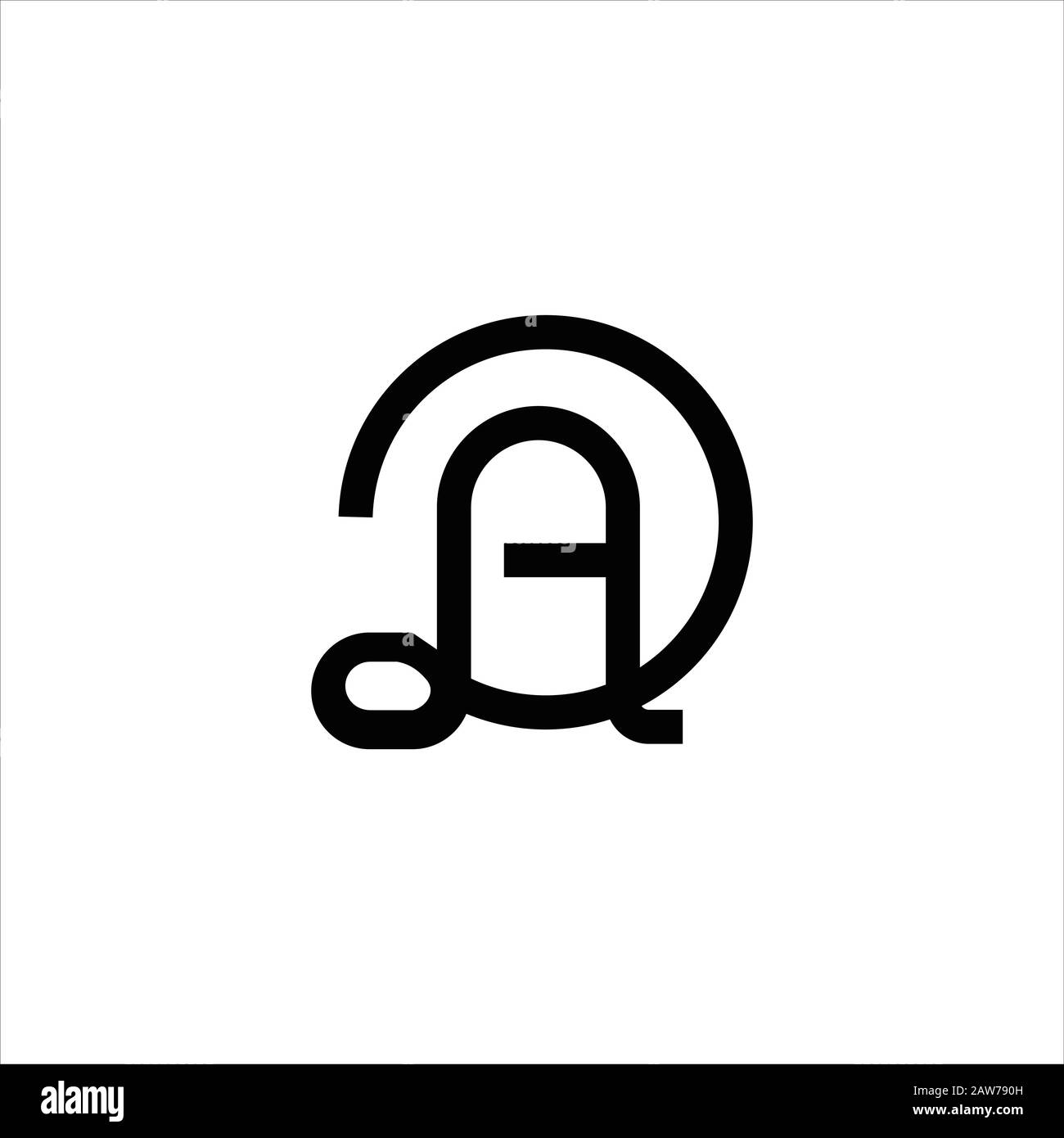 Modèle de conception initiale de lettre ad ou de logo da Illustration de Vecteur