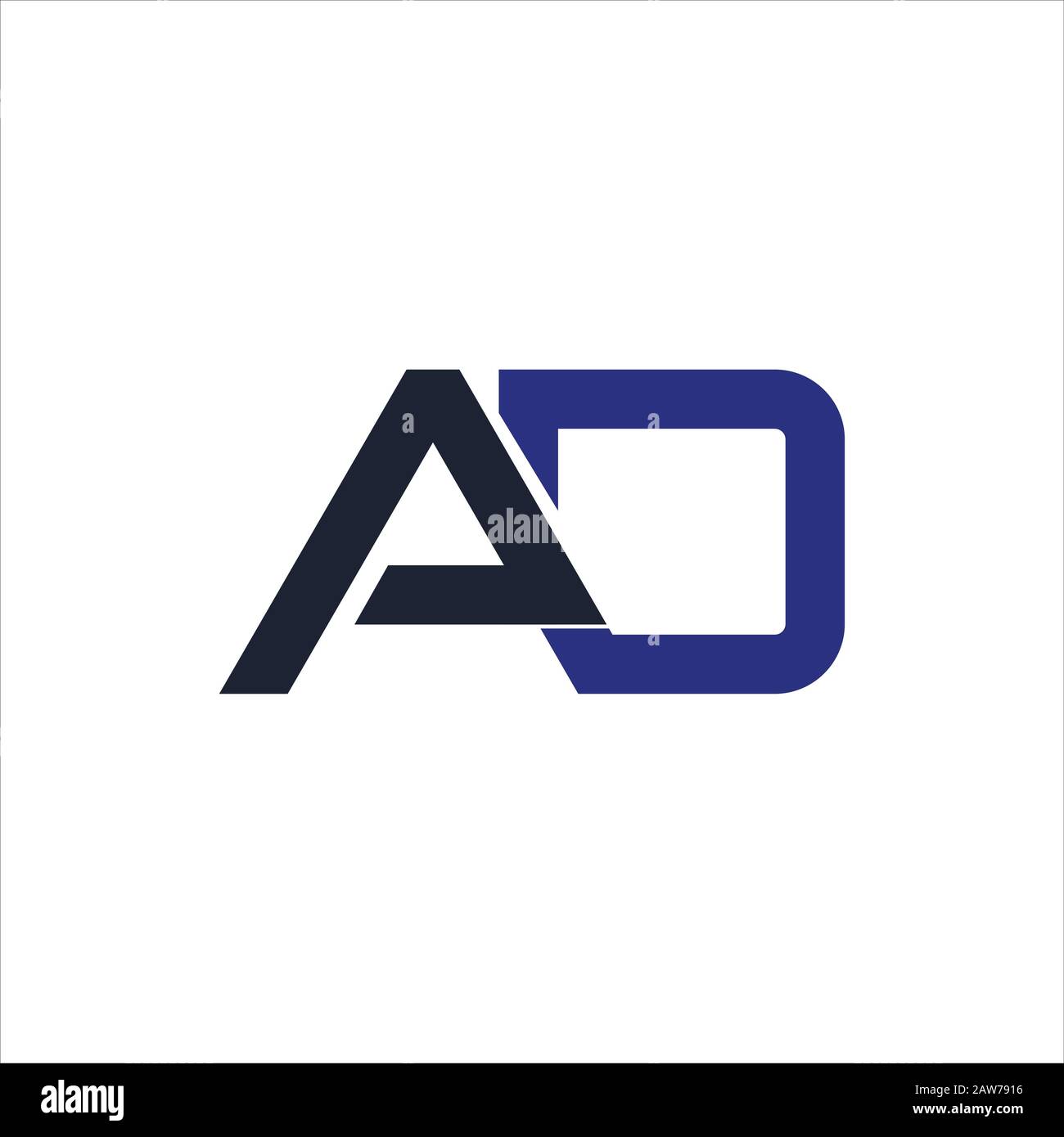 Modèle de conception initiale de lettre ad ou de logo da Illustration de Vecteur