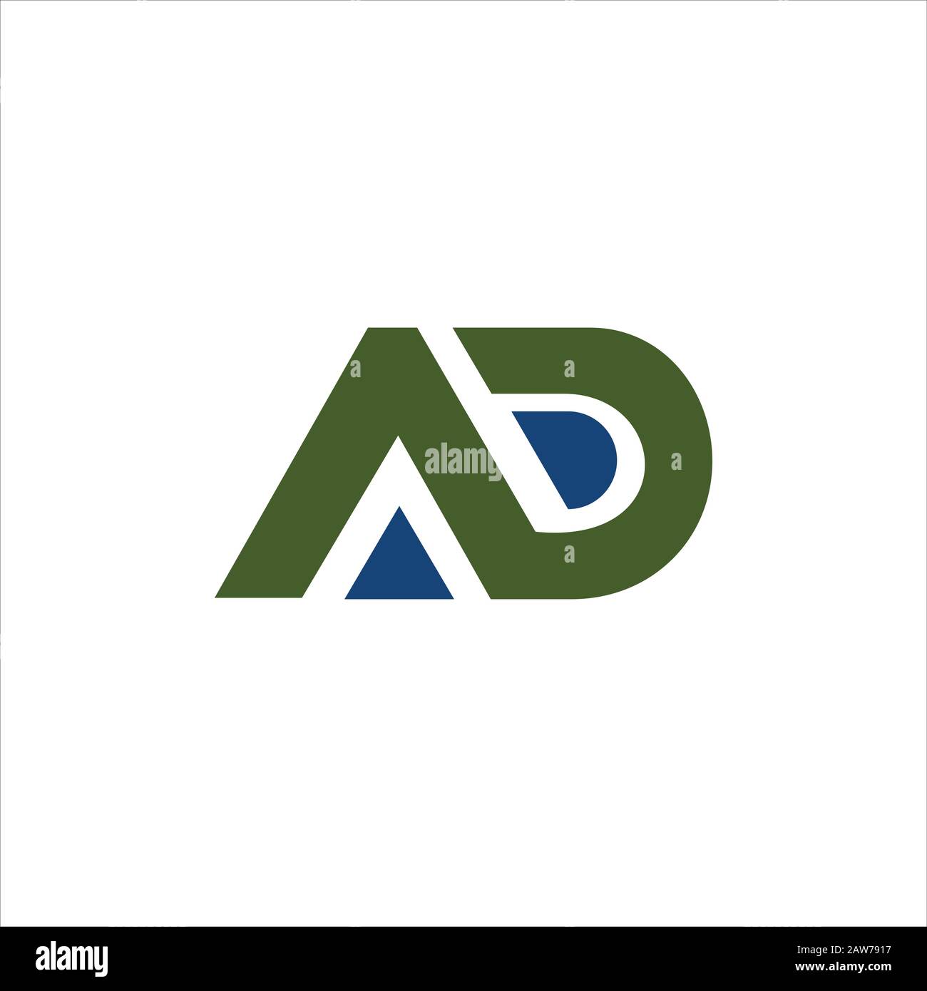 Modèle de conception initiale de lettre ad ou de logo da Illustration de Vecteur